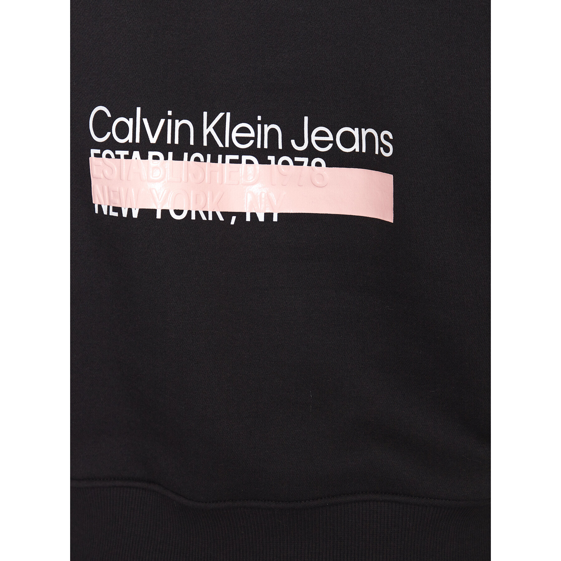 Calvin Klein Jeans Mikina J30J323812 Černá Regular Fit - Pepit.cz