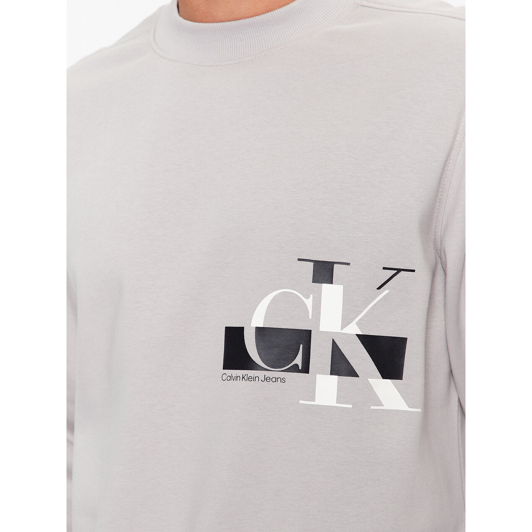 Calvin Klein Jeans Mikina J30J324092 Šedá Regular Fit - Pepit.cz