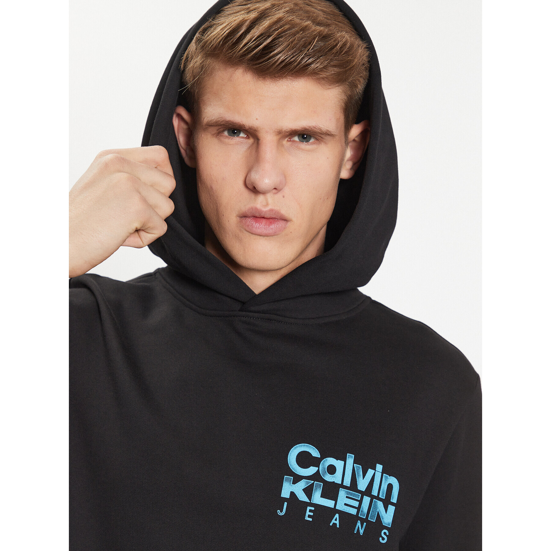 Calvin Klein Jeans Mikina J30J324219 Černá Regular Fit - Pepit.cz