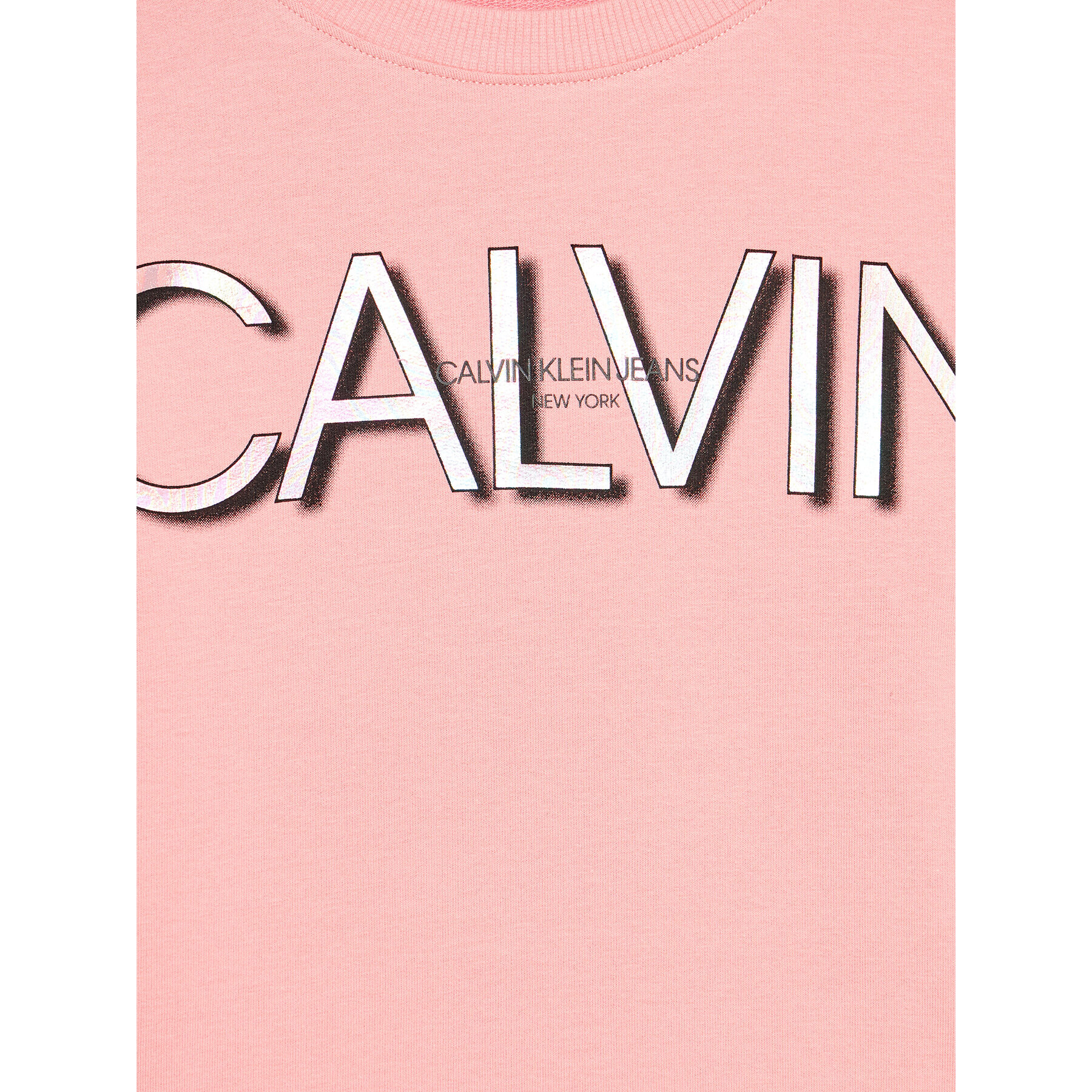 Calvin Klein Jeans Mikina Logo IG0IG01006 Růžová Regular Fit - Pepit.cz