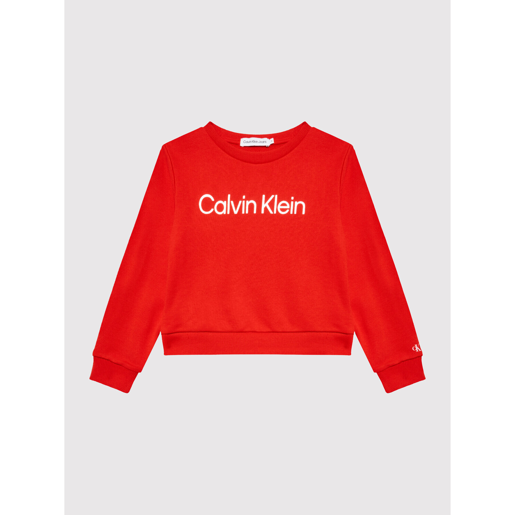 Calvin Klein Jeans Mikina Logo IG0IG01336 Červená Regular Fit - Pepit.cz