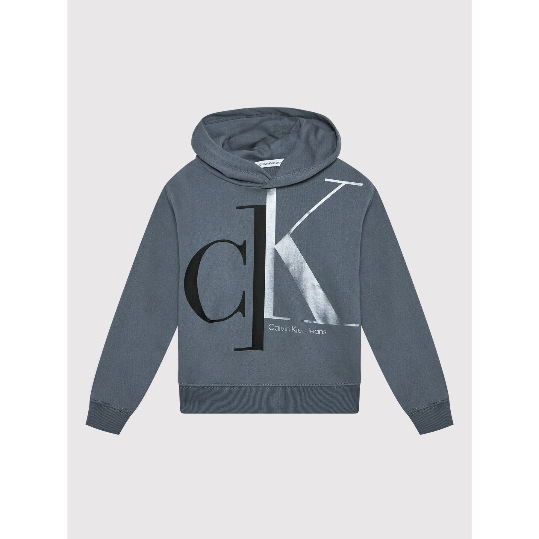 Calvin Klein Jeans Mikina Mixed Monogram IB0IB01116 Šedá Relaxed Fit - Pepit.cz