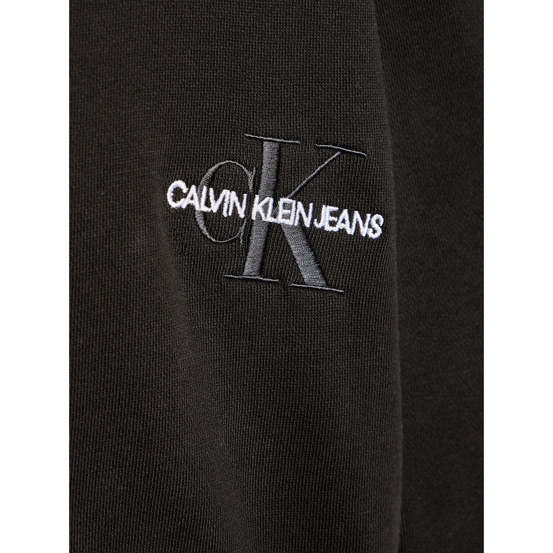 Calvin Klein Jeans Mikina Monogram Embroidery IG0IG01214 Černá Regular Fit - Pepit.cz