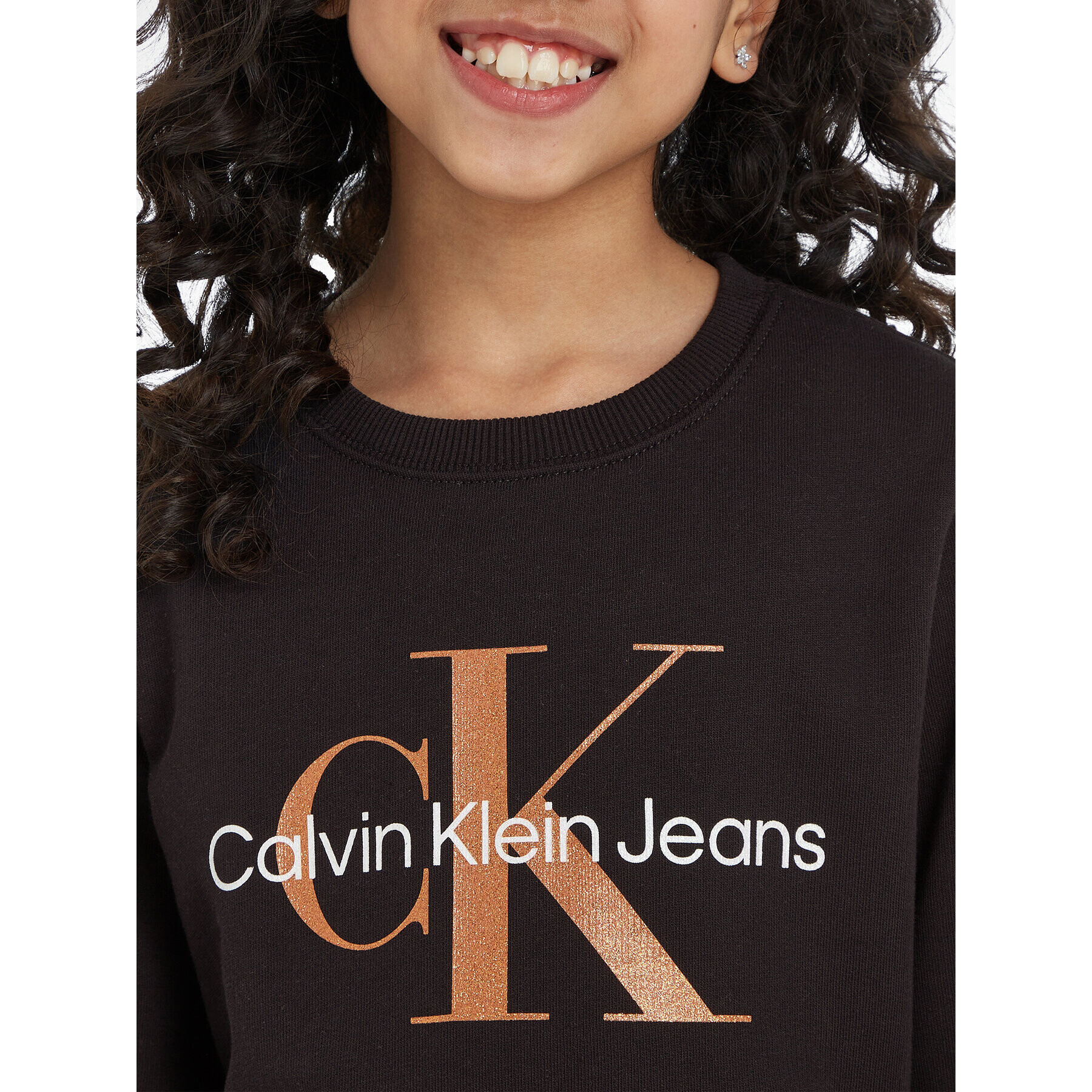 Calvin Klein Jeans Mikina Monogram IG0IG02207 Černá Regular Fit - Pepit.cz