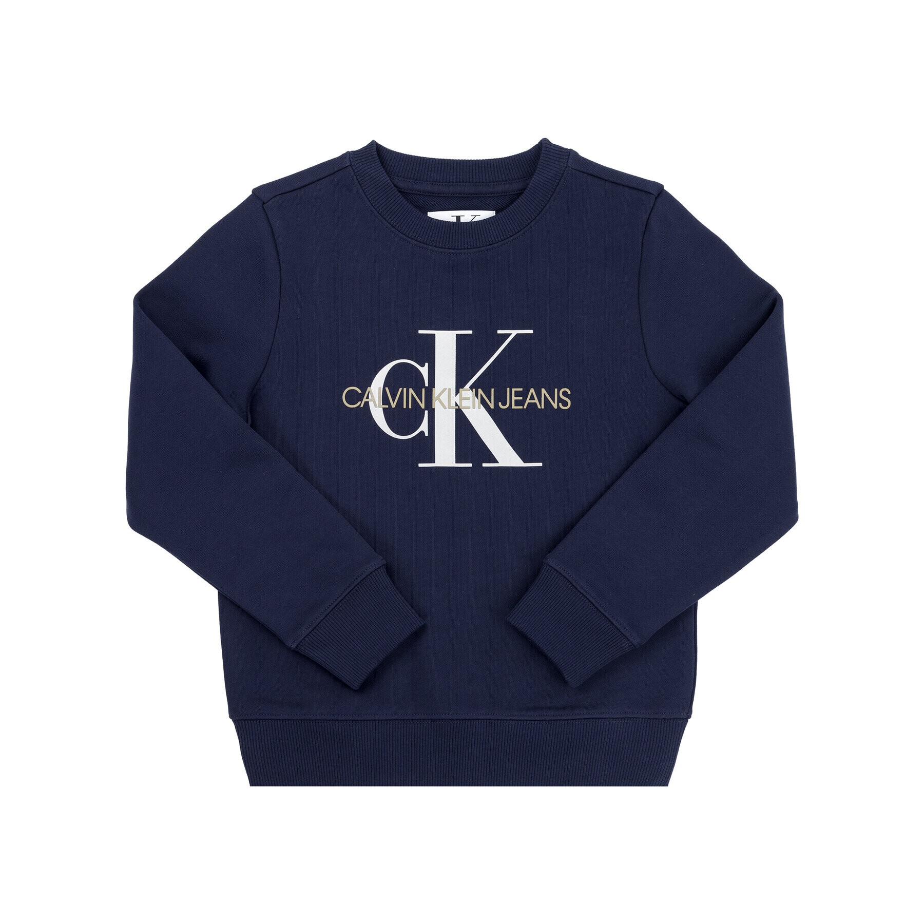 Calvin Klein Jeans Mikina Monogram Logo IU0IU00069 Tmavomodrá Regular Fit - Pepit.cz