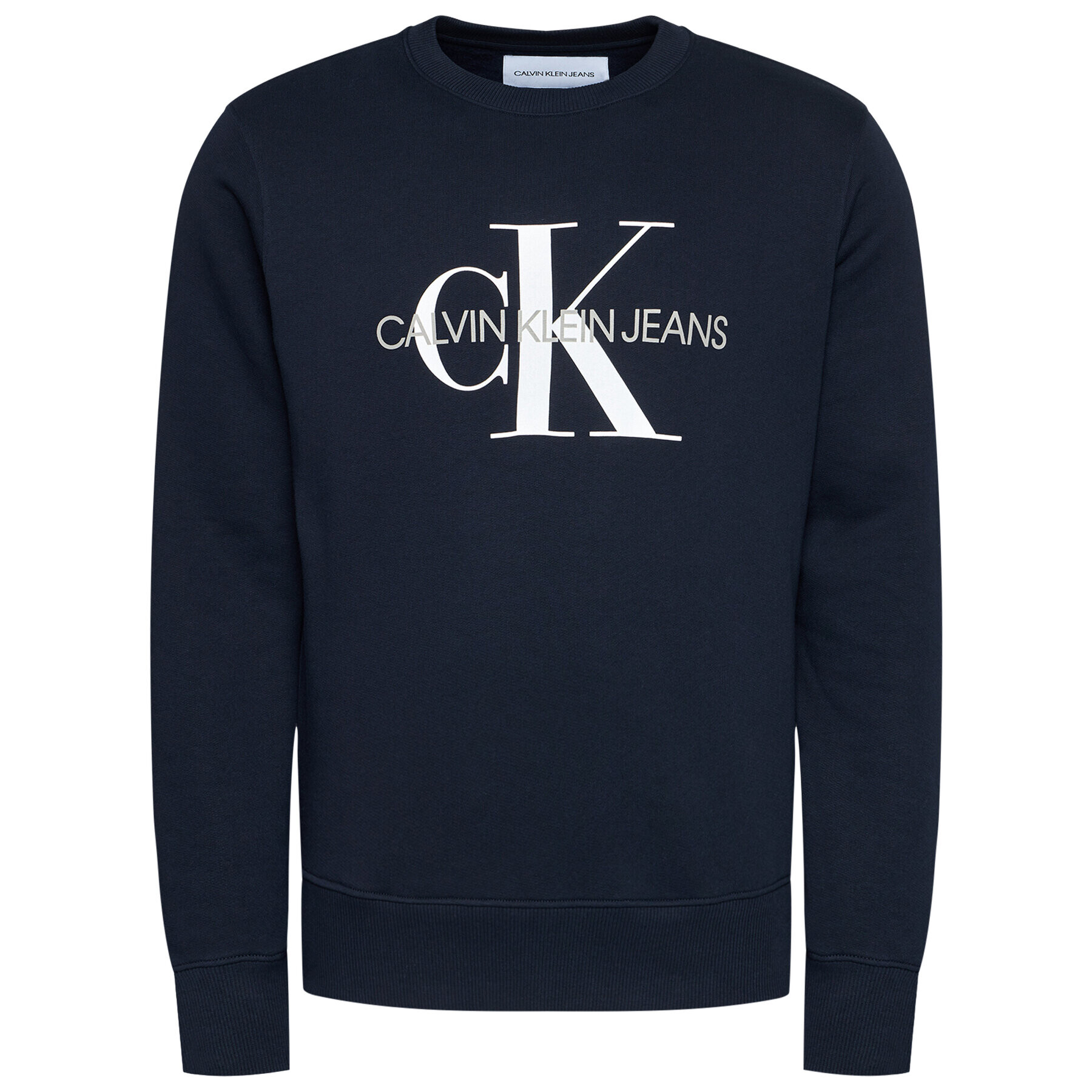 Calvin Klein Jeans Mikina Monogram Logo J30J314313 Tmavomodrá Regular Fit - Pepit.cz