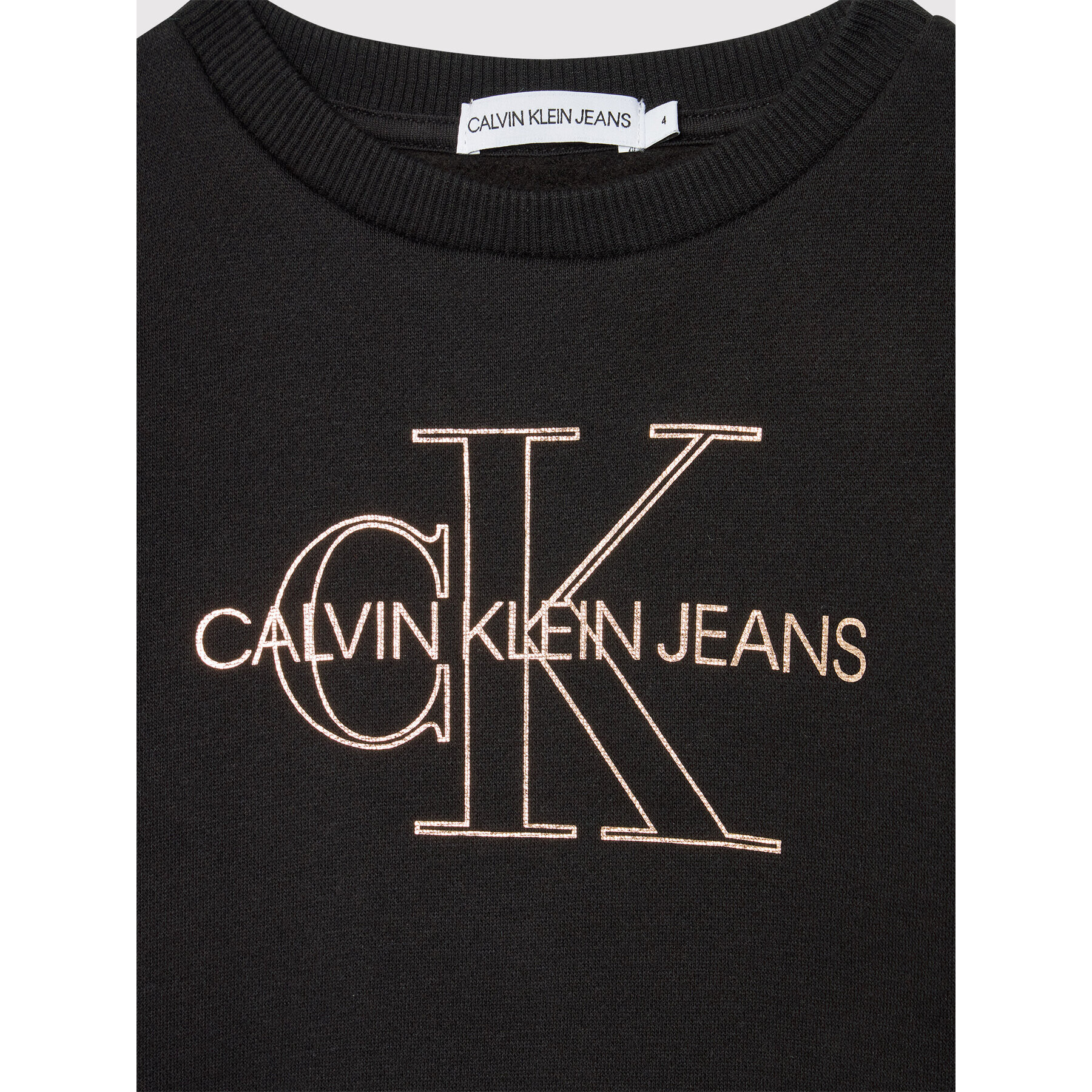 Calvin Klein Jeans Mikina Monogram Outline IG0IG01104 Černá Regular Fit - Pepit.cz