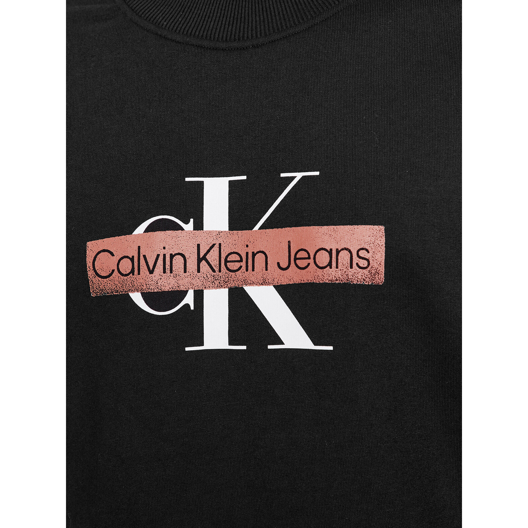 Calvin Klein Jeans Mikina Monologo Stencil J30J324113 Černá Regular Fit - Pepit.cz