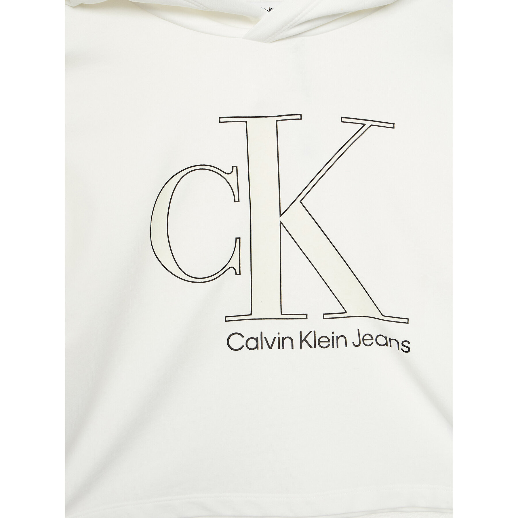 Calvin Klein Jeans Mikina Reveal Monogram IG0IG01934 Bílá Regular Fit - Pepit.cz