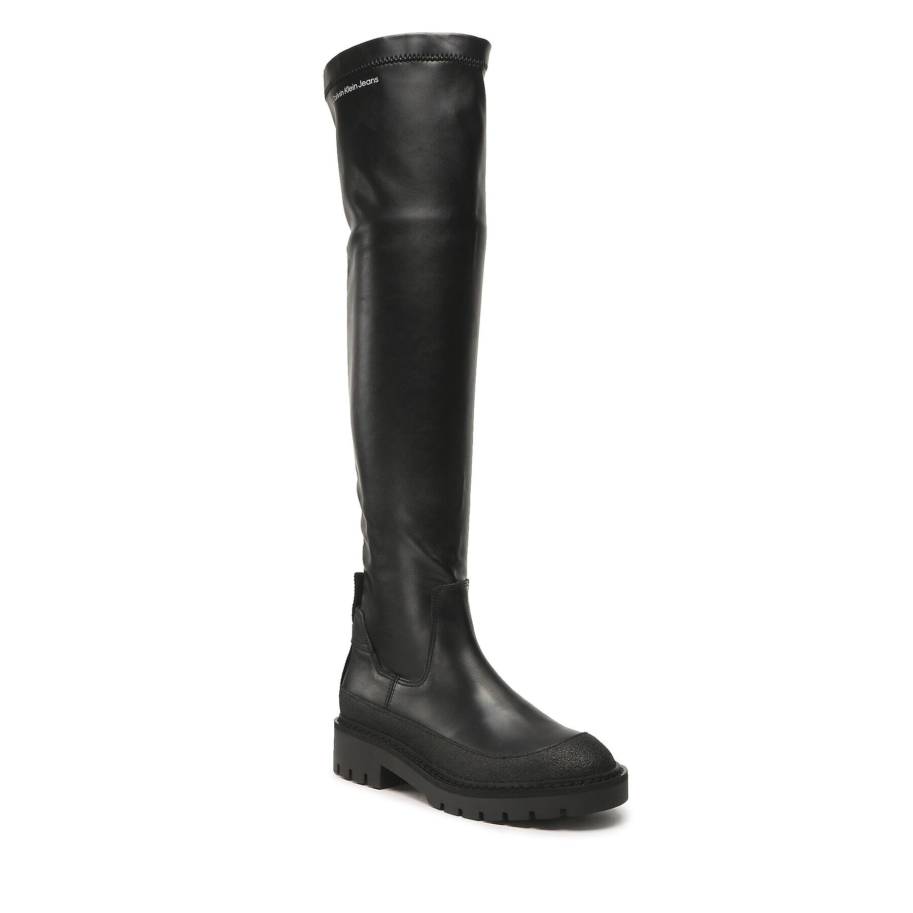 Calvin Klein Jeans Mušketýrky Combat Knee Boot YW0YW00737 Černá - Pepit.cz