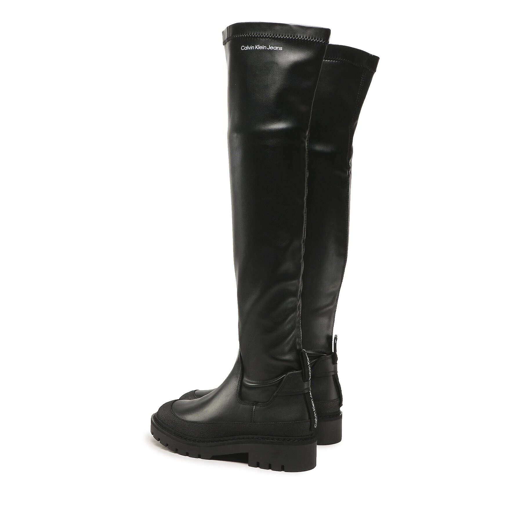 Calvin Klein Jeans Mušketýrky Combat Knee Boot YW0YW00737 Černá - Pepit.cz