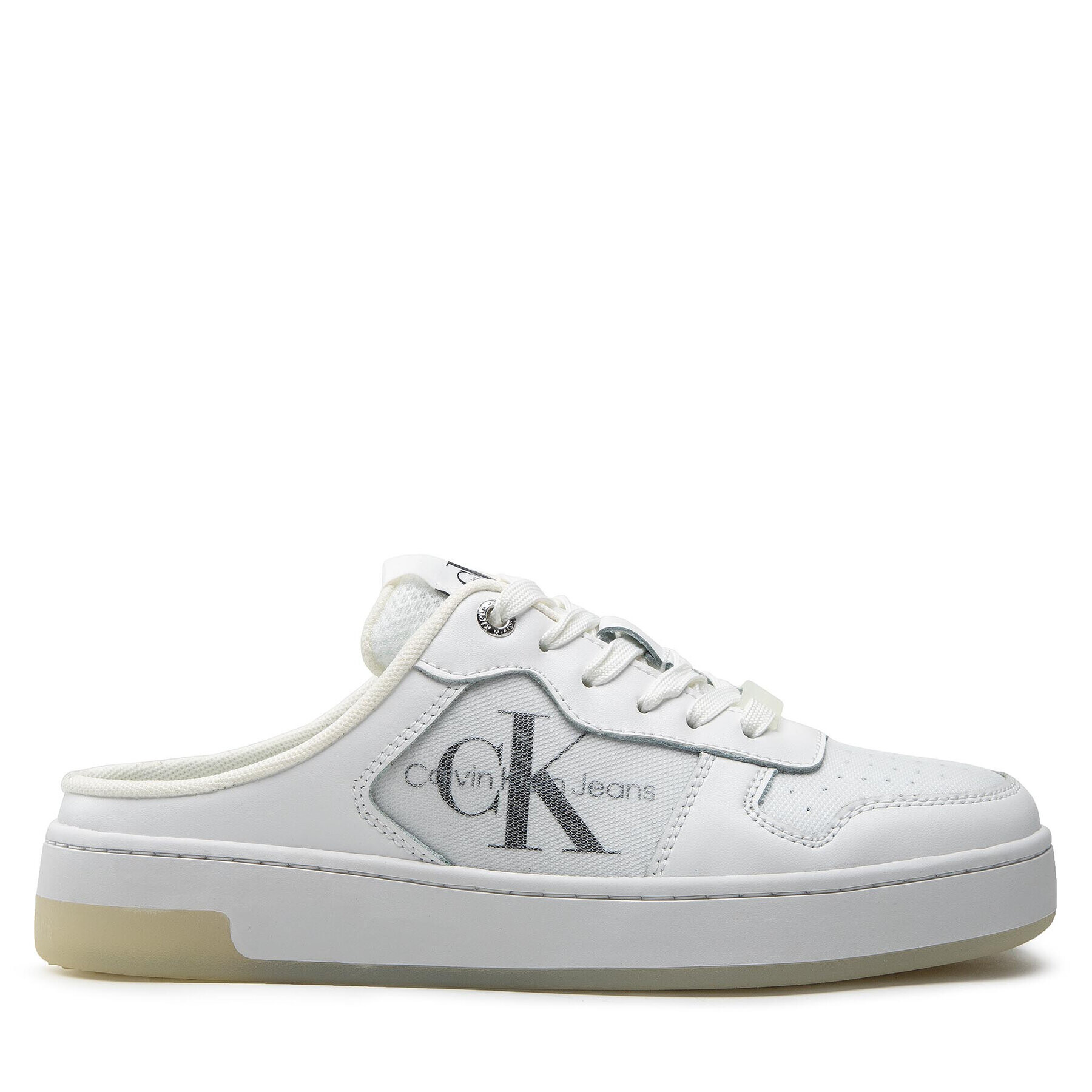 Calvin Klein Jeans Nazouváky Cupsole Laceup Basket Sabot YW0YW00693 Bílá - Pepit.cz