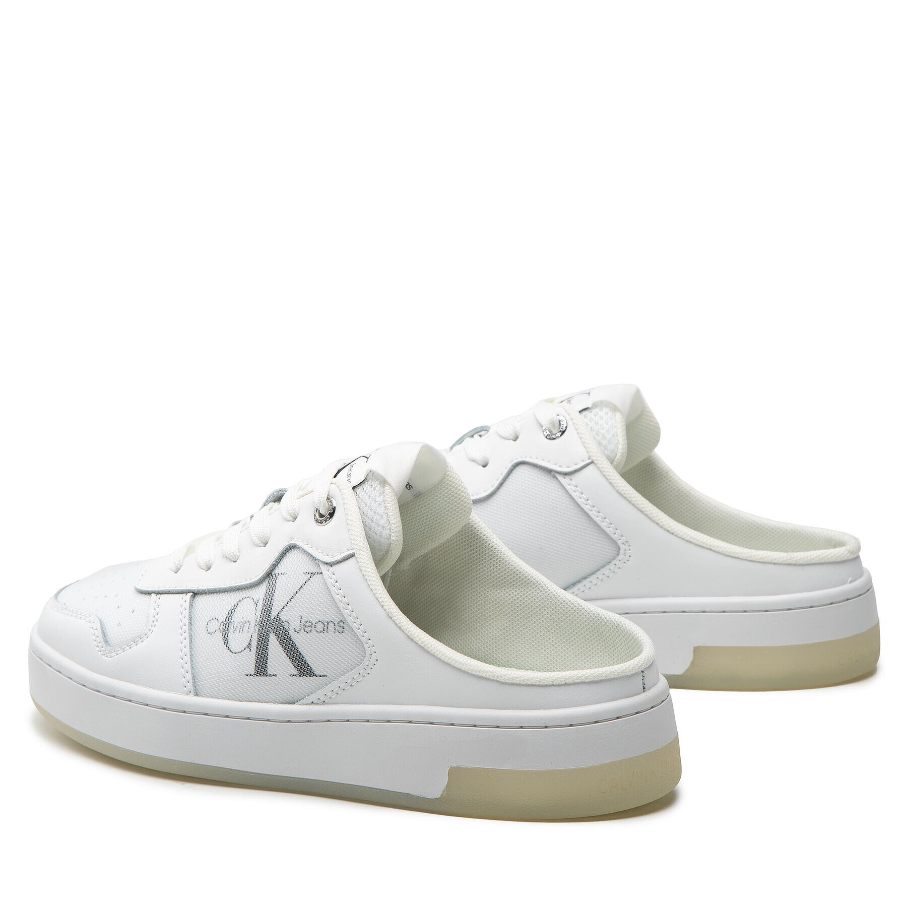 Calvin Klein Jeans Nazouváky Cupsole Laceup Basket Sabot YW0YW00693 Bílá - Pepit.cz