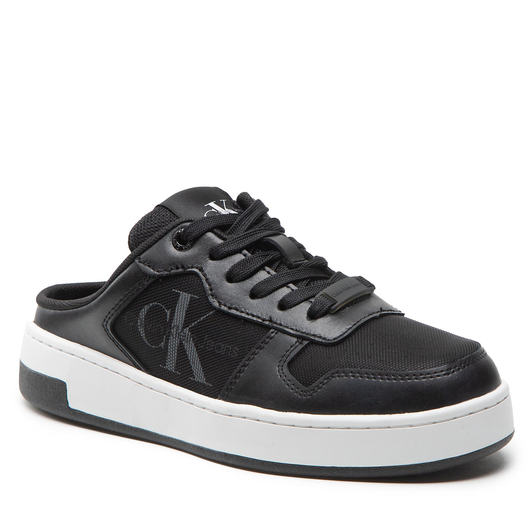 Calvin Klein Jeans Nazouváky Cupsole Laceup Basket Sabot YW0YW00693 Černá - Pepit.cz