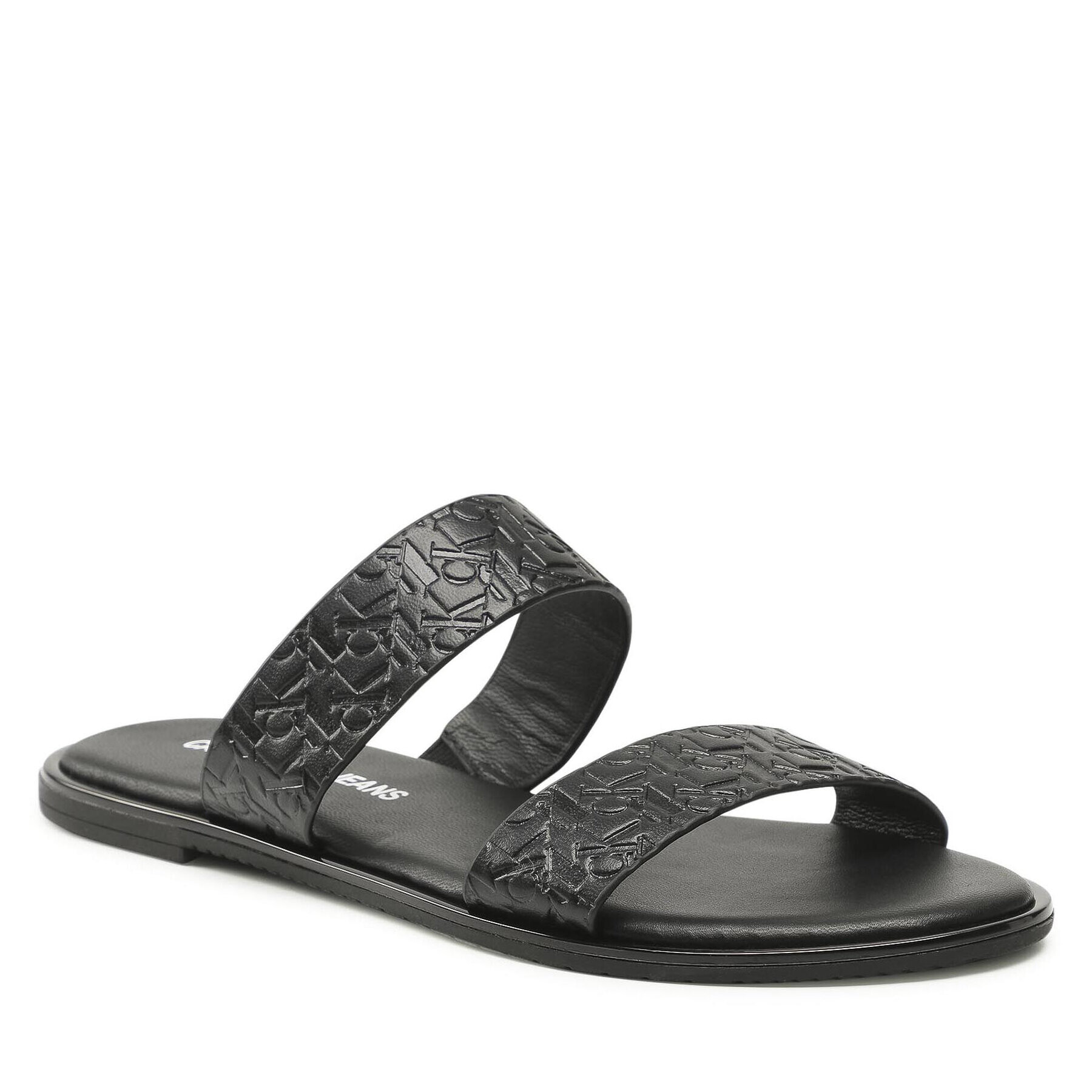 Calvin Klein Jeans Nazouváky Flat Sandal Twostraps Em Pa-Pl YW0YW00141 Černá - Pepit.cz