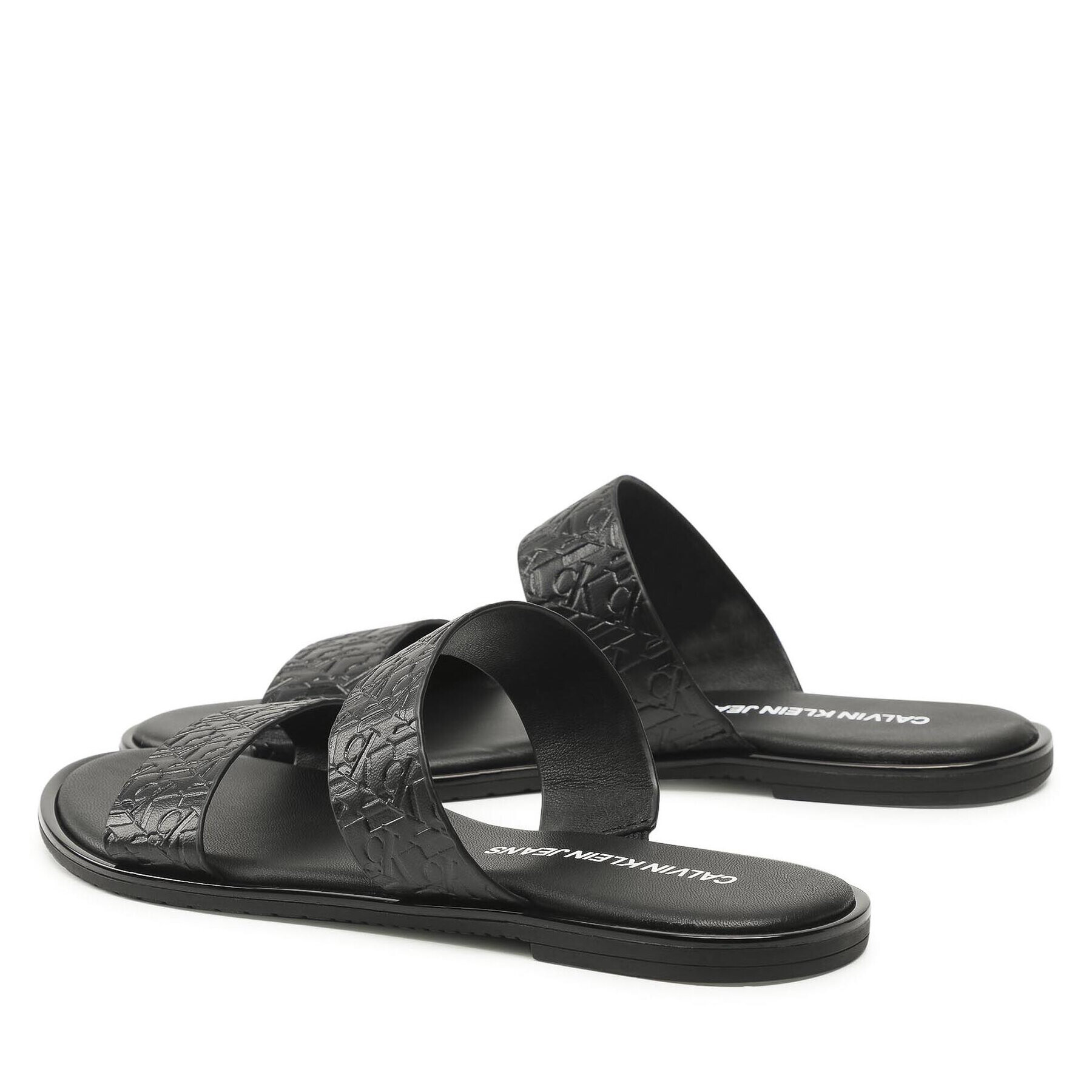 Calvin Klein Jeans Nazouváky Flat Sandal Twostraps Em Pa-Pl YW0YW00141 Černá - Pepit.cz