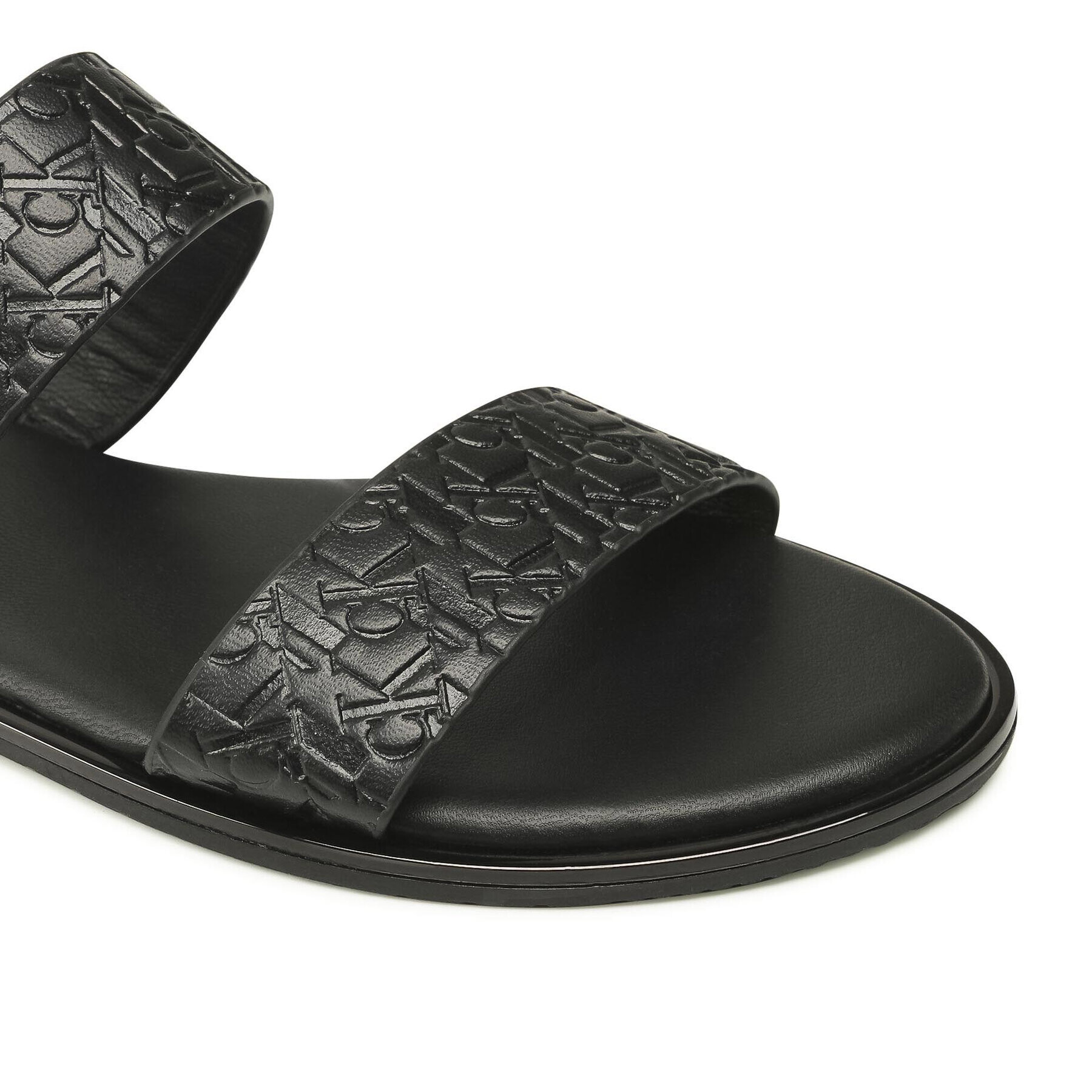 Calvin Klein Jeans Nazouváky Flat Sandal Twostraps Em Pa-Pl YW0YW00141 Černá - Pepit.cz