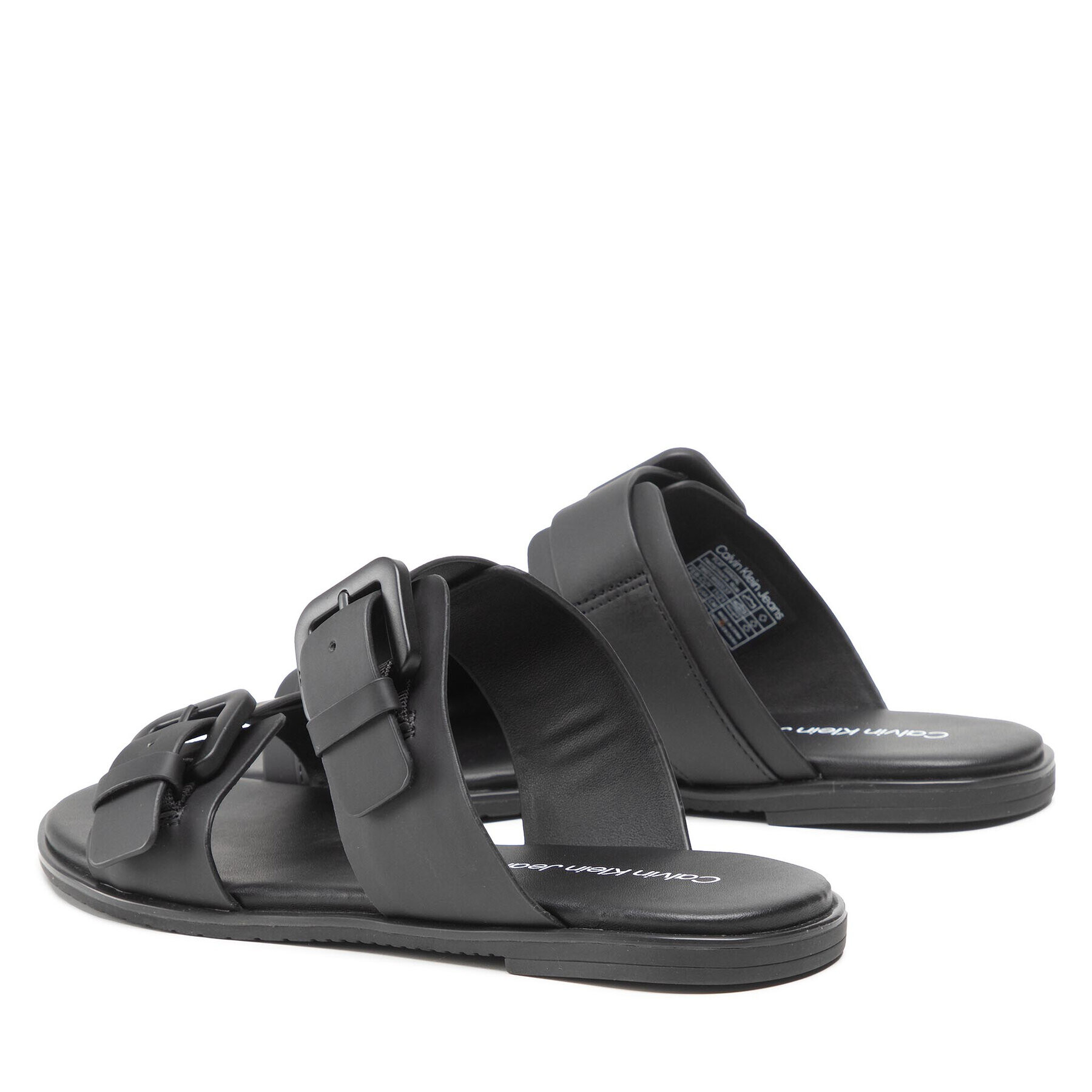 Calvin Klein Jeans Nazouváky Flat Sandal Twostrips Rub YW0YW00537 Černá - Pepit.cz