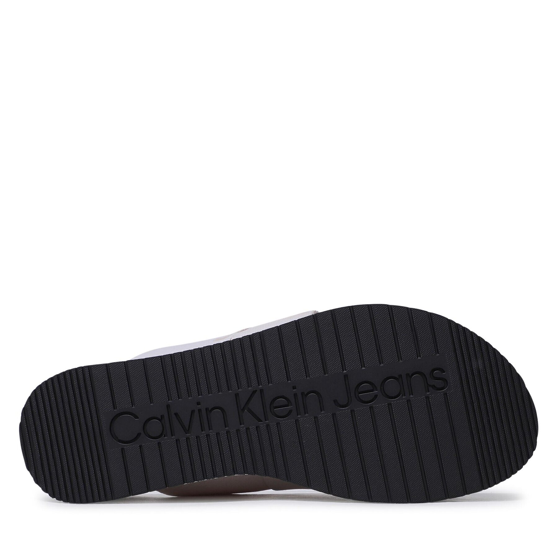 Calvin Klein Jeans Nazouváky Flatform Sandal Webbing YW0YW00966 Écru - Pepit.cz