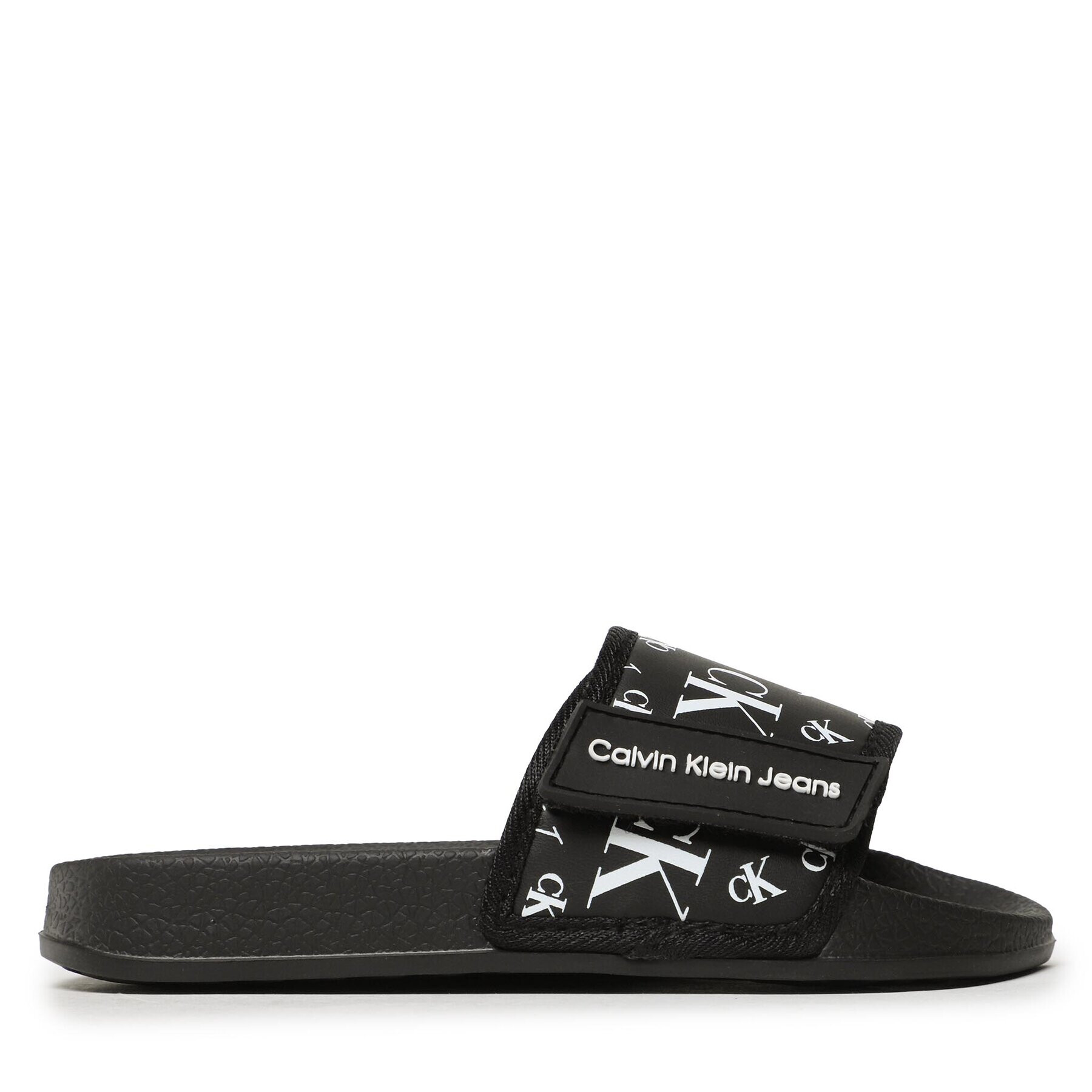 Calvin Klein Jeans Nazouváky Logo Maxi Velcro Pool Slide V3B0-80634-1172 M Černá - Pepit.cz