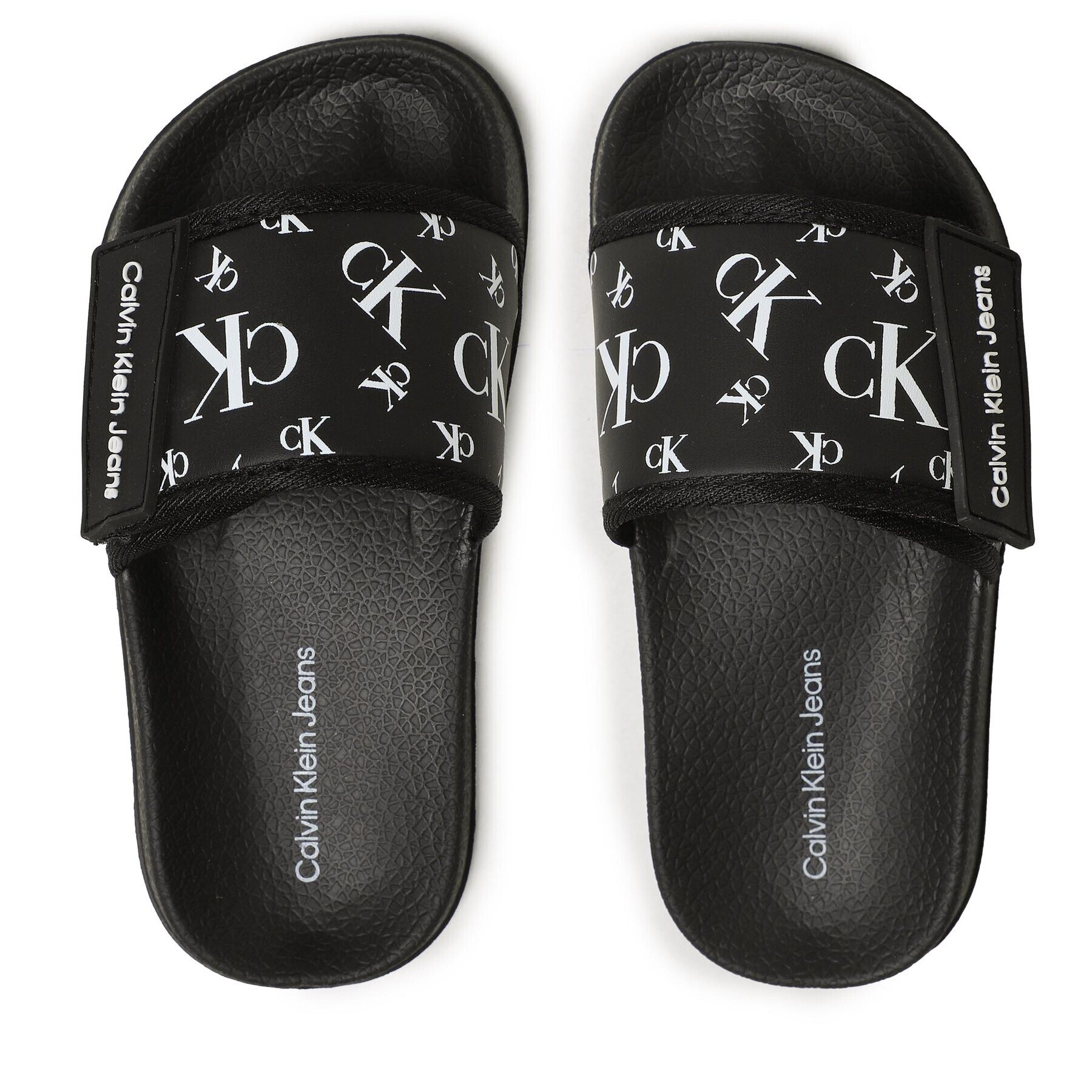 Calvin Klein Jeans Nazouváky Logo Maxi Velcro Pool Slide V3B0-80634-1172 M Černá - Pepit.cz