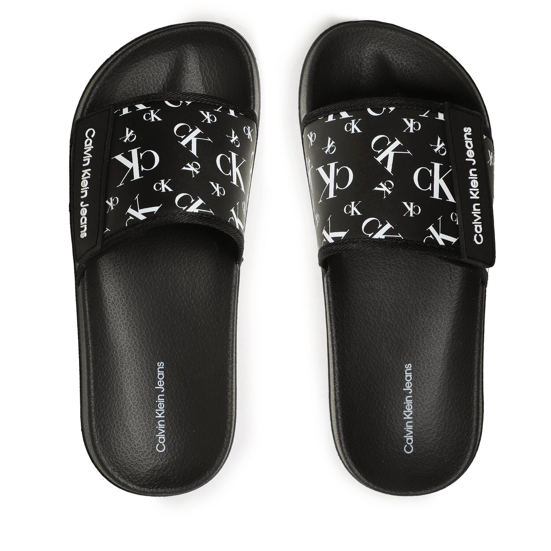 Calvin Klein Jeans Nazouváky Logo Maxi Velcro Pool Slide V3B0-80634-1172 S Černá - Pepit.cz