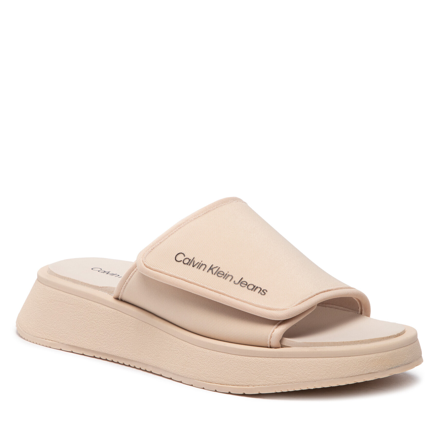 Calvin Klein Jeans Nazouváky One-Strap YW0YW00672 Béžová - Pepit.cz