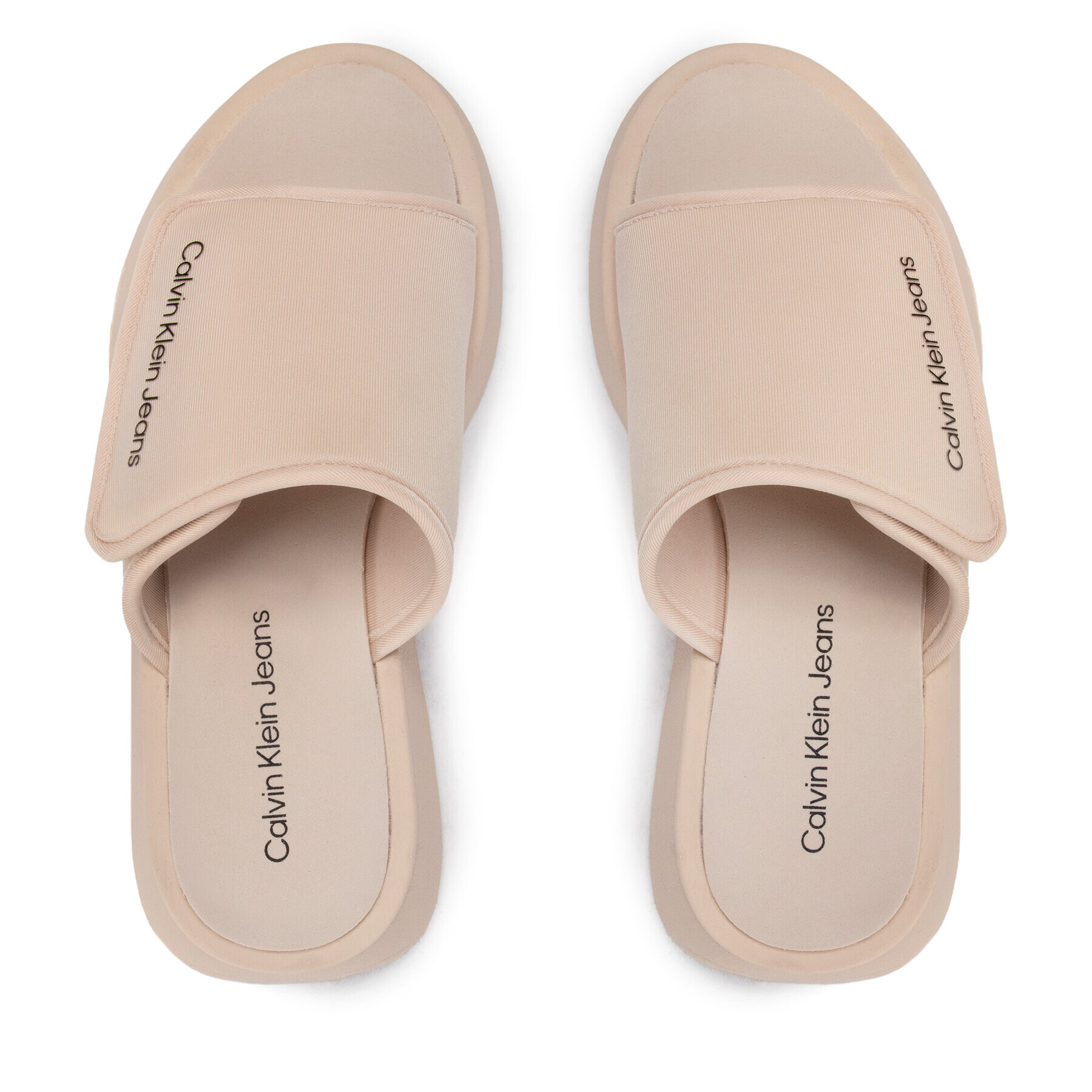 Calvin Klein Jeans Nazouváky One-Strap YW0YW00672 Béžová - Pepit.cz