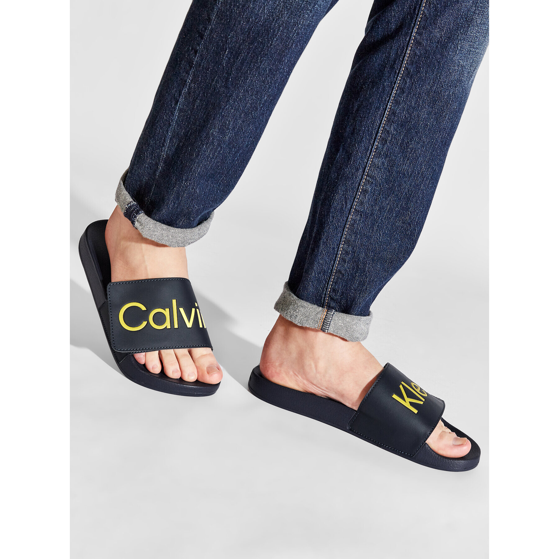 Calvin Klein Jeans Nazouváky Pool Slide Adj HM0HM00454 Tmavomodrá - Pepit.cz