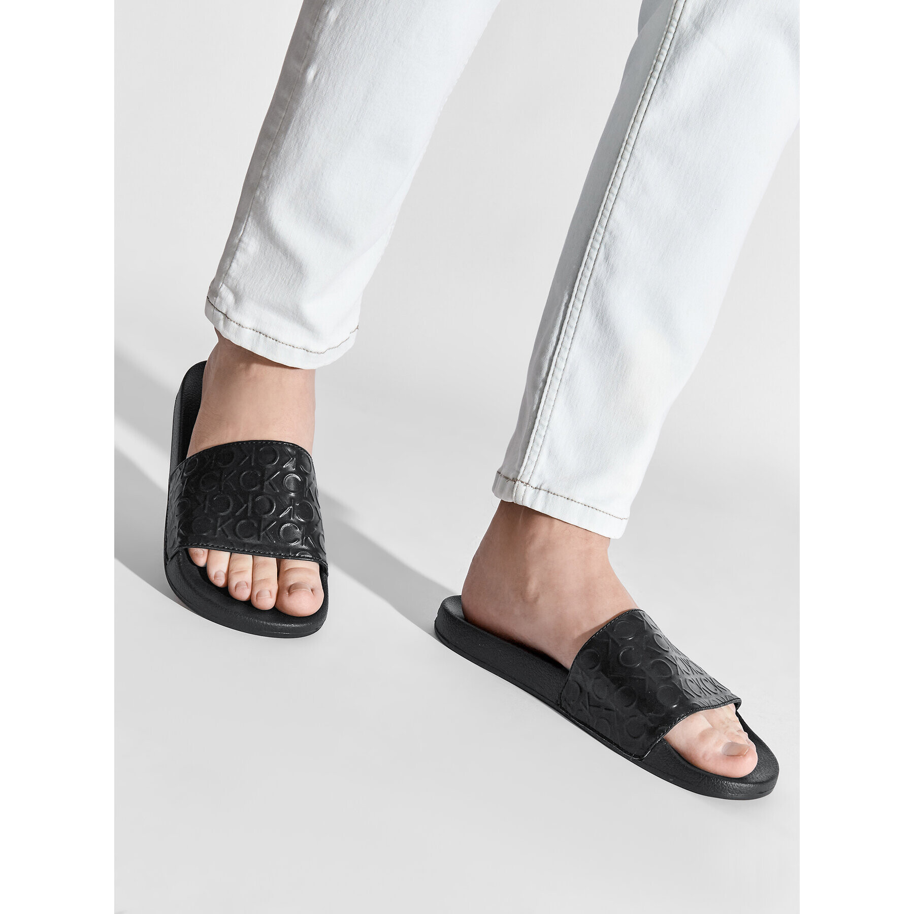 Calvin Klein Jeans Nazouváky Pool Slide High Freq HM0HM00460 Černá - Pepit.cz