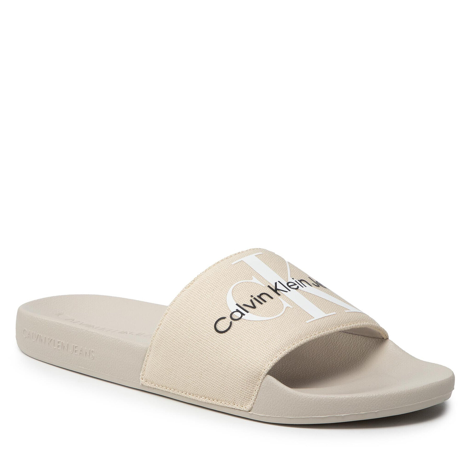 Calvin Klein Jeans Nazouváky Slide Monogram Co YM0YM00061 Béžová - Pepit.cz