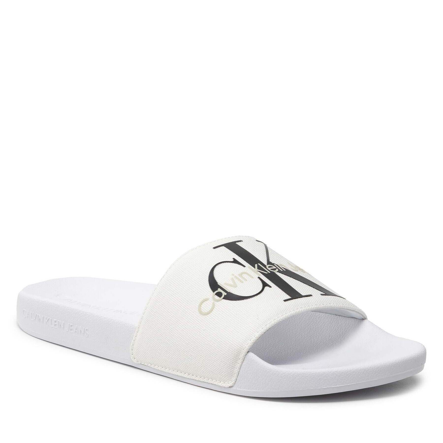 Calvin Klein Jeans Nazouváky Slide Monogram Co YM0YM00061 Bílá - Pepit.cz