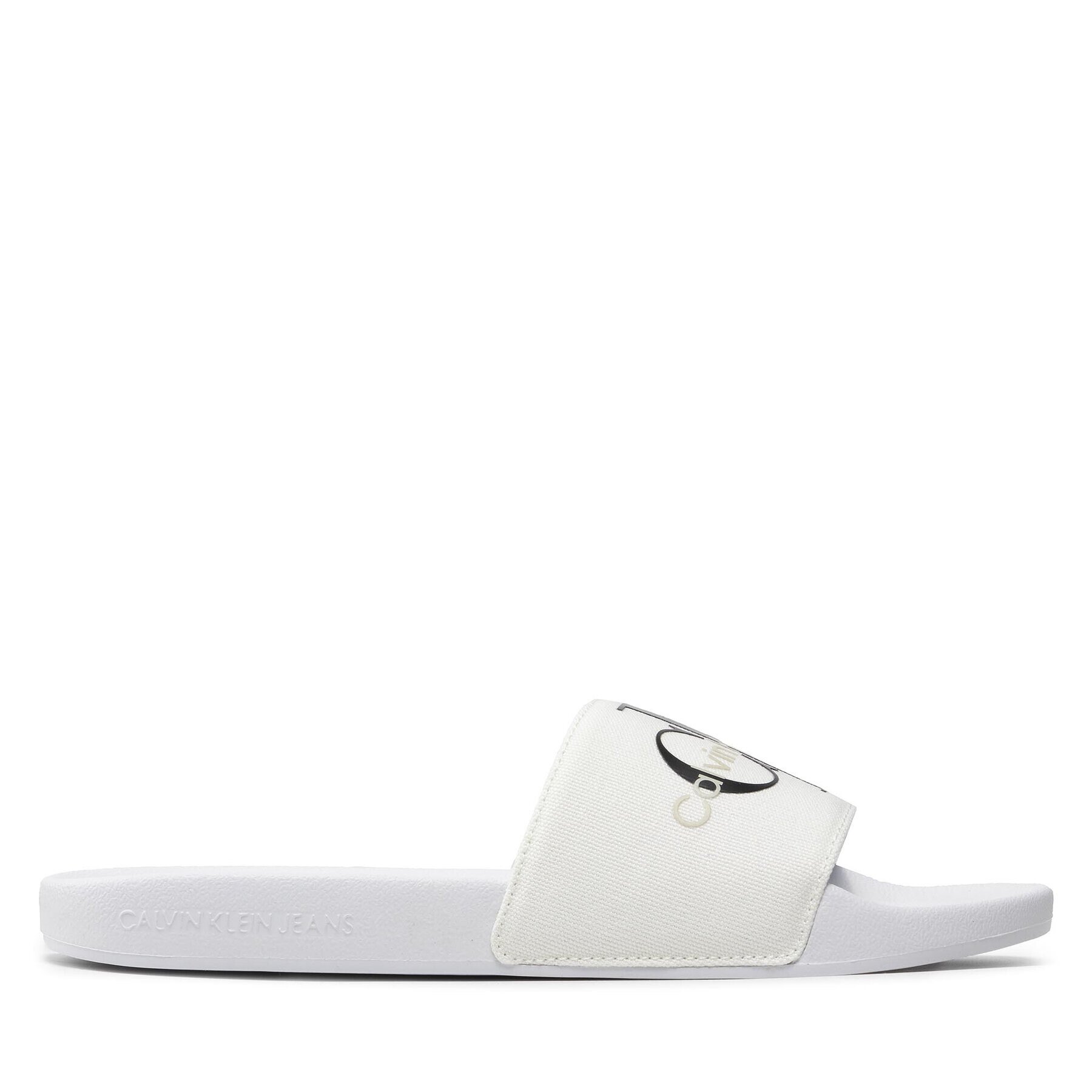 Calvin Klein Jeans Nazouváky Slide Monogram Co YM0YM00061 Bílá - Pepit.cz