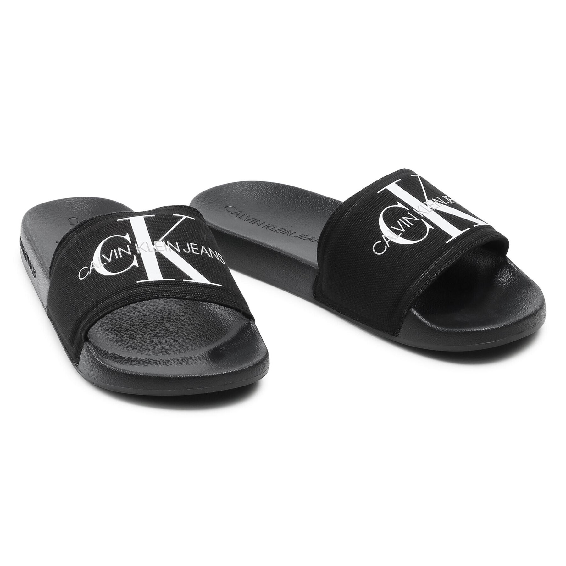 Calvin Klein Jeans Nazouváky Slide Monogram Co YM0YM00061 Černá - Pepit.cz