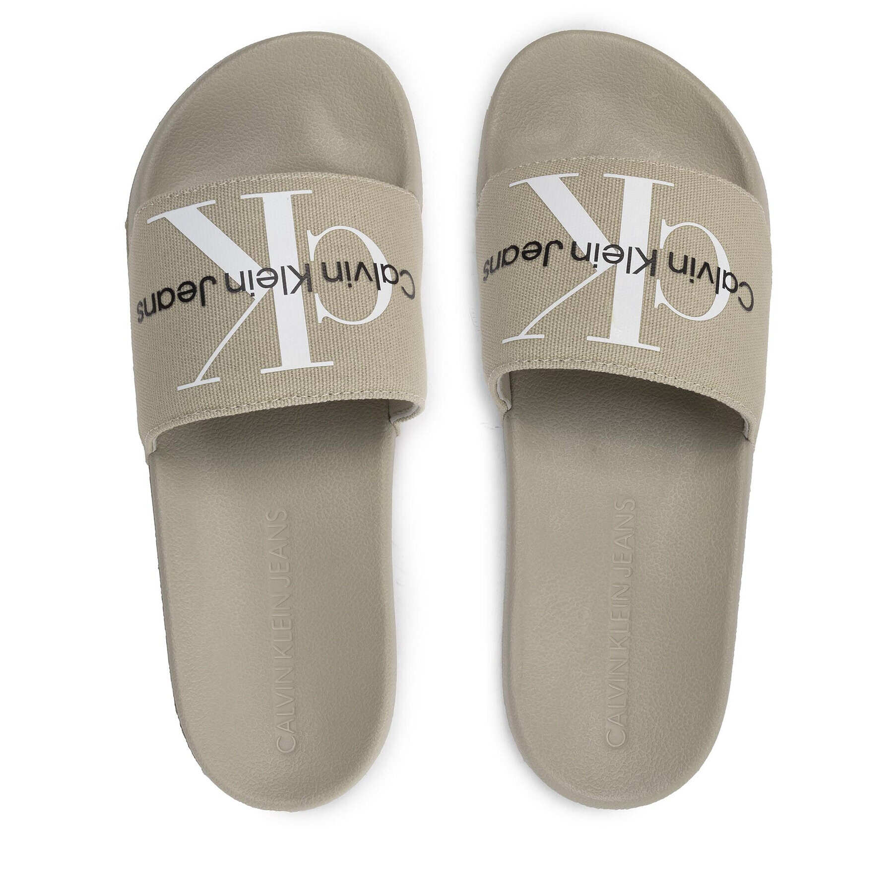 Calvin Klein Jeans Nazouváky Slide Monogram Co YM0YM00061 Zelená - Pepit.cz