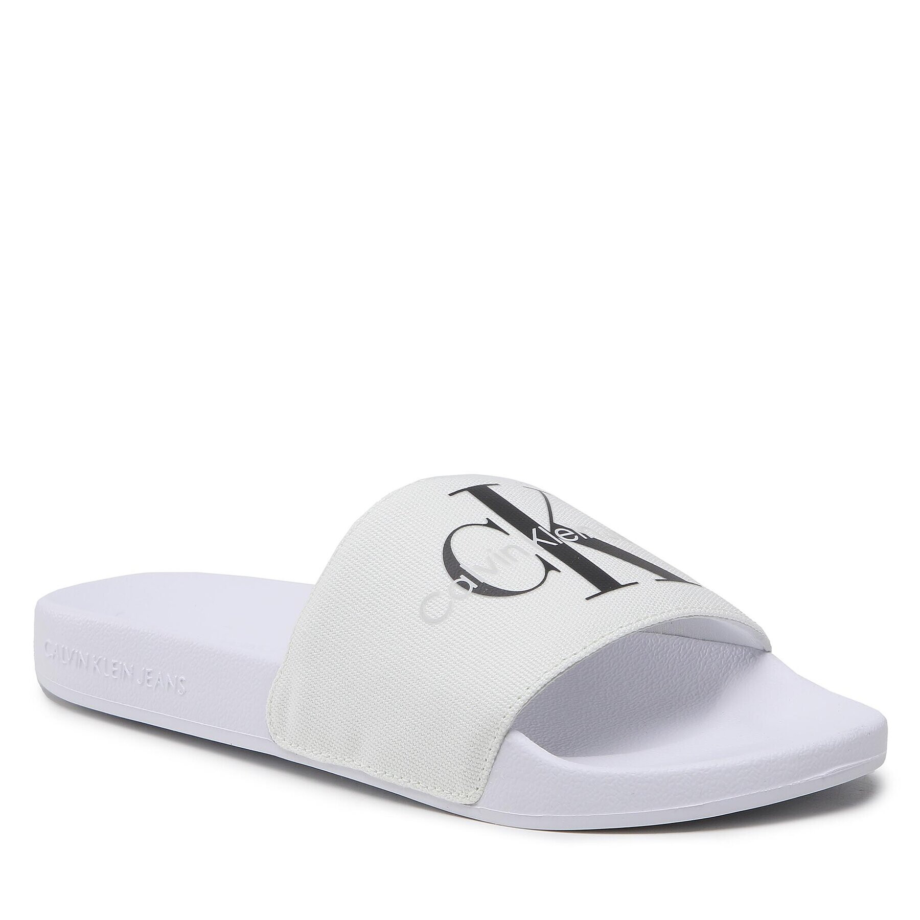 Calvin Klein Jeans Nazouváky Slide Monogram Co YW0YW00103 Bílá - Pepit.cz