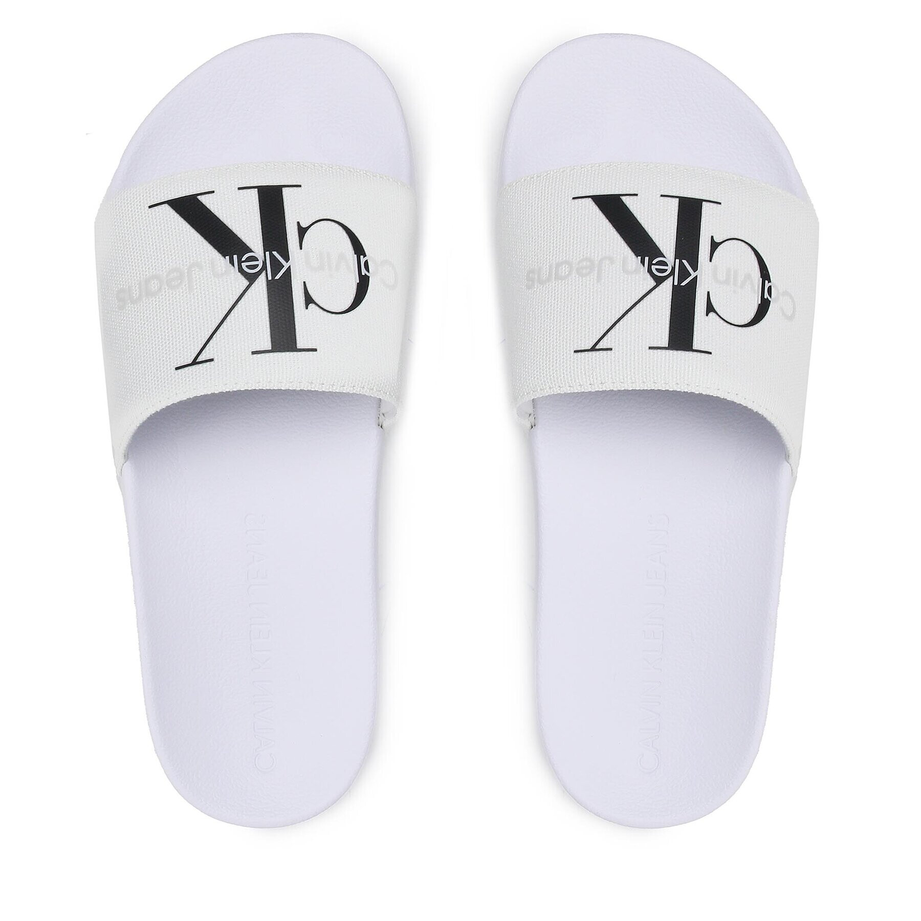 Calvin Klein Jeans Nazouváky Slide Monogram Co YW0YW00103 Bílá - Pepit.cz