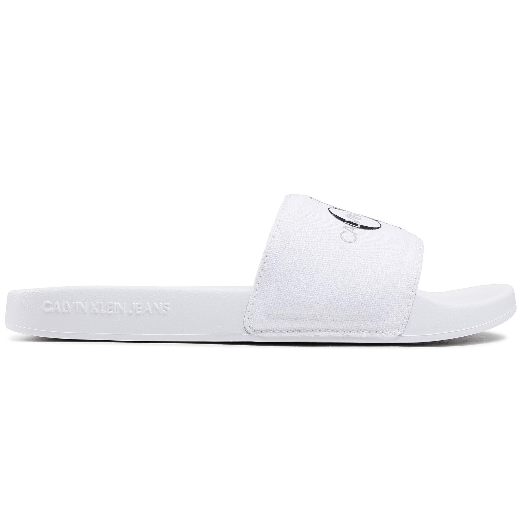 Calvin Klein Jeans Nazouváky Slide Monogram Co YW0YW00103 Bílá - Pepit.cz