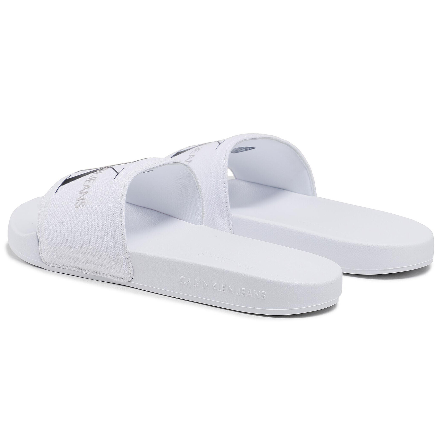 Calvin Klein Jeans Nazouváky Slide Monogram Co YW0YW00103 Bílá - Pepit.cz