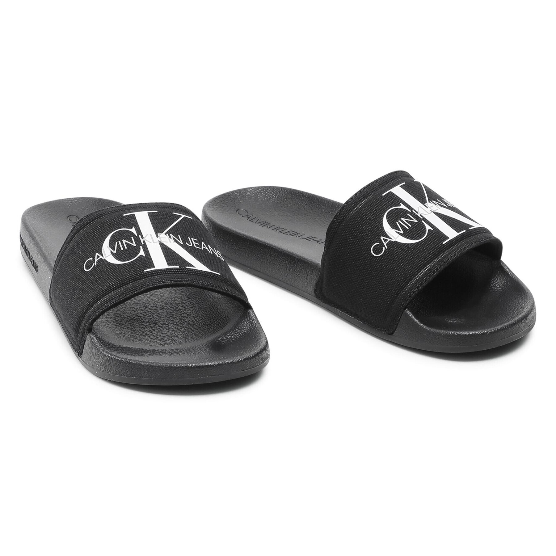 Calvin Klein Jeans Nazouváky Slide Monogram Co YW0YW00103 Černá - Pepit.cz