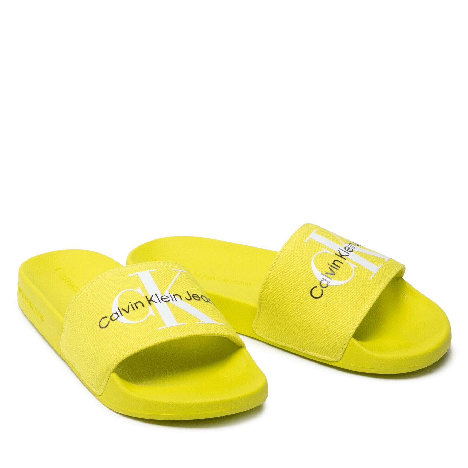 Calvin Klein Jeans Nazouváky Slide Monogram Co YW0YW00103 Zelená - Pepit.cz