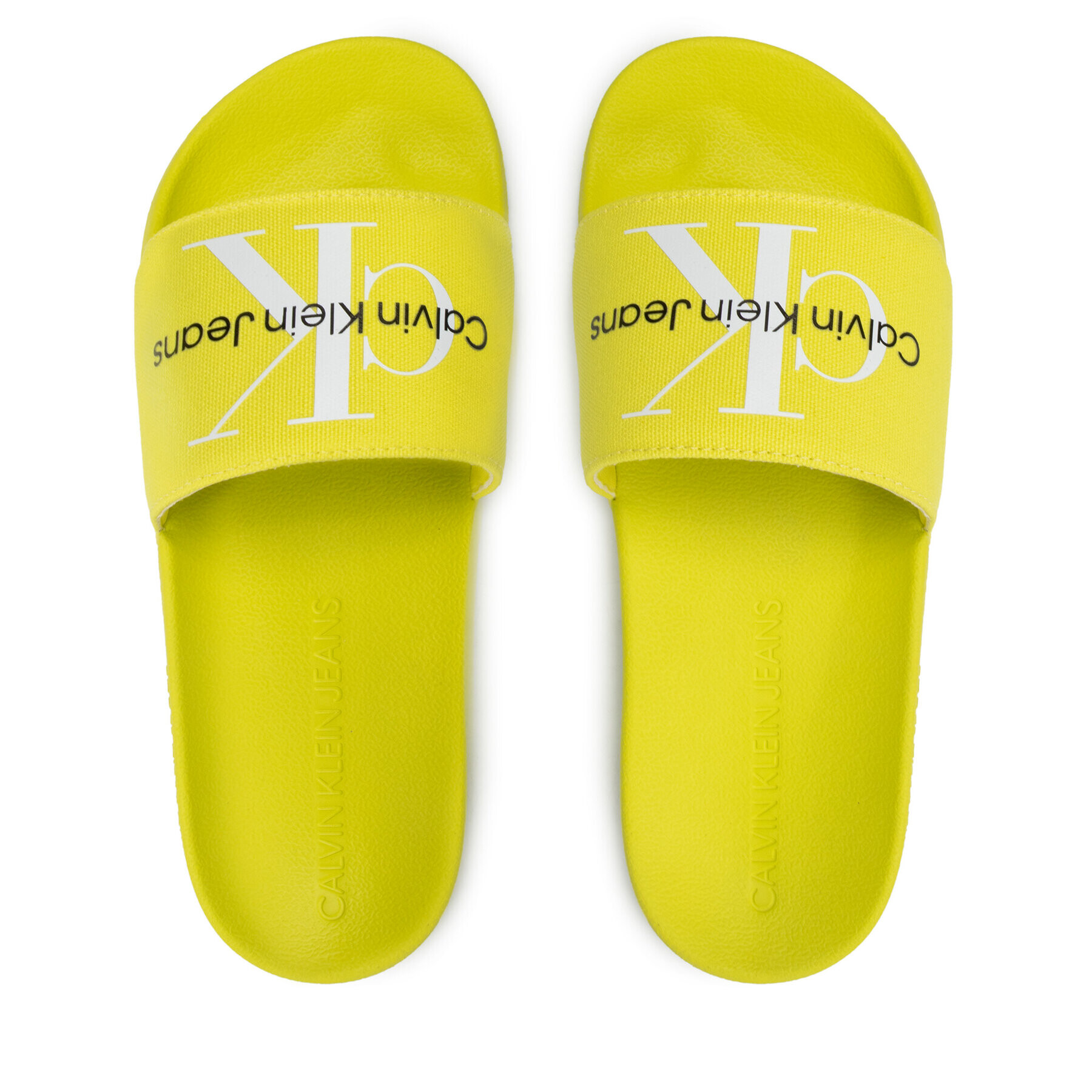 Calvin Klein Jeans Nazouváky Slide Monogram Co YW0YW00103 Zelená - Pepit.cz