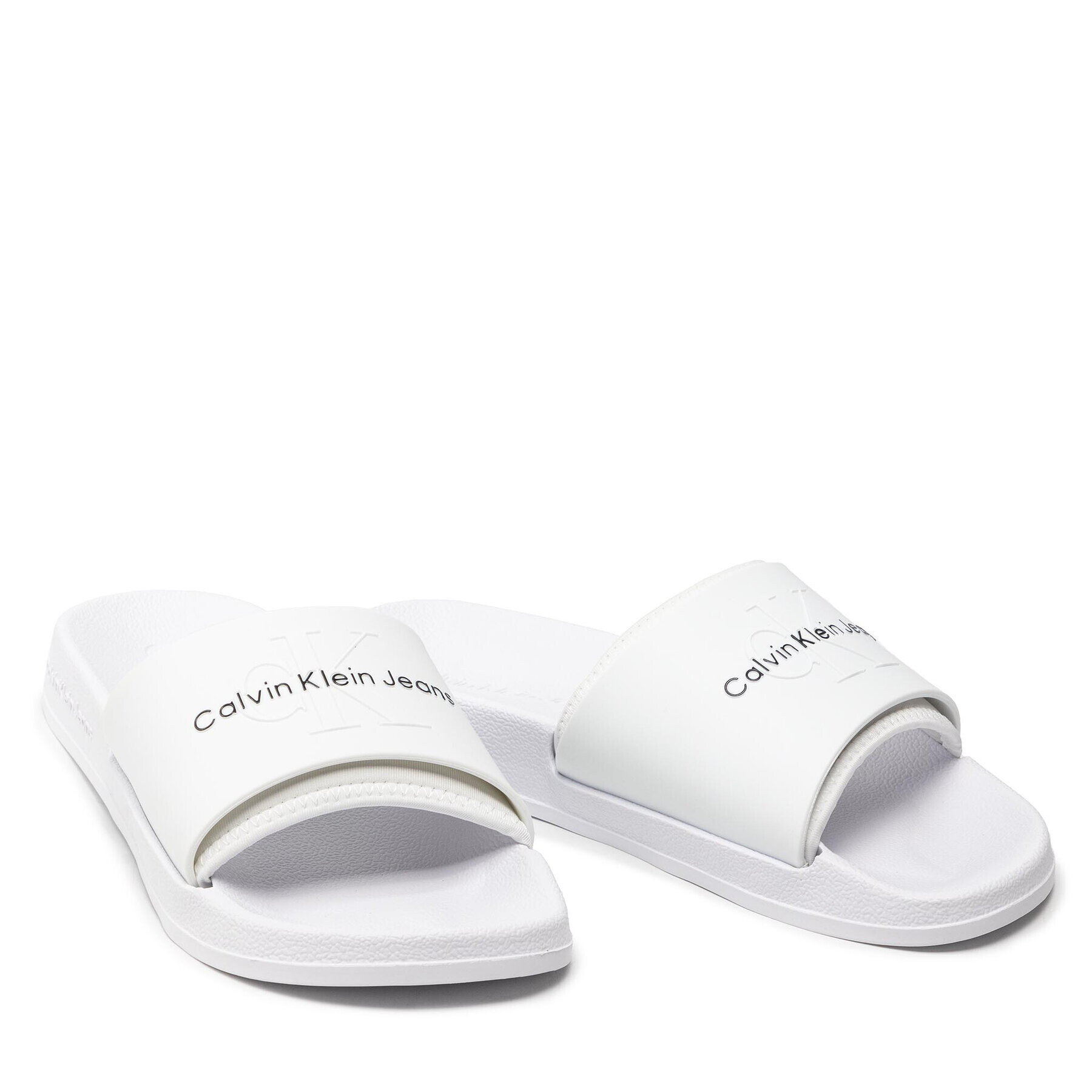 Calvin Klein Jeans Nazouváky Slide Monogram Tpu YM0YM00361 Bílá - Pepit.cz