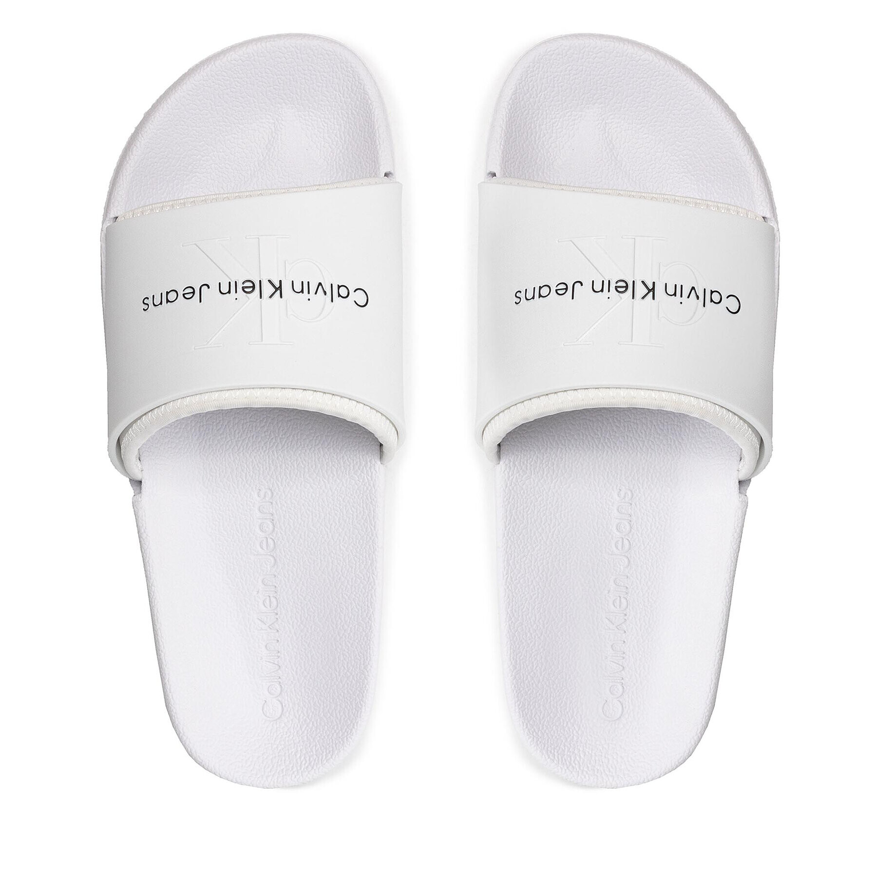 Calvin Klein Jeans Nazouváky Slide Monogram Tpu YM0YM00361 Bílá - Pepit.cz