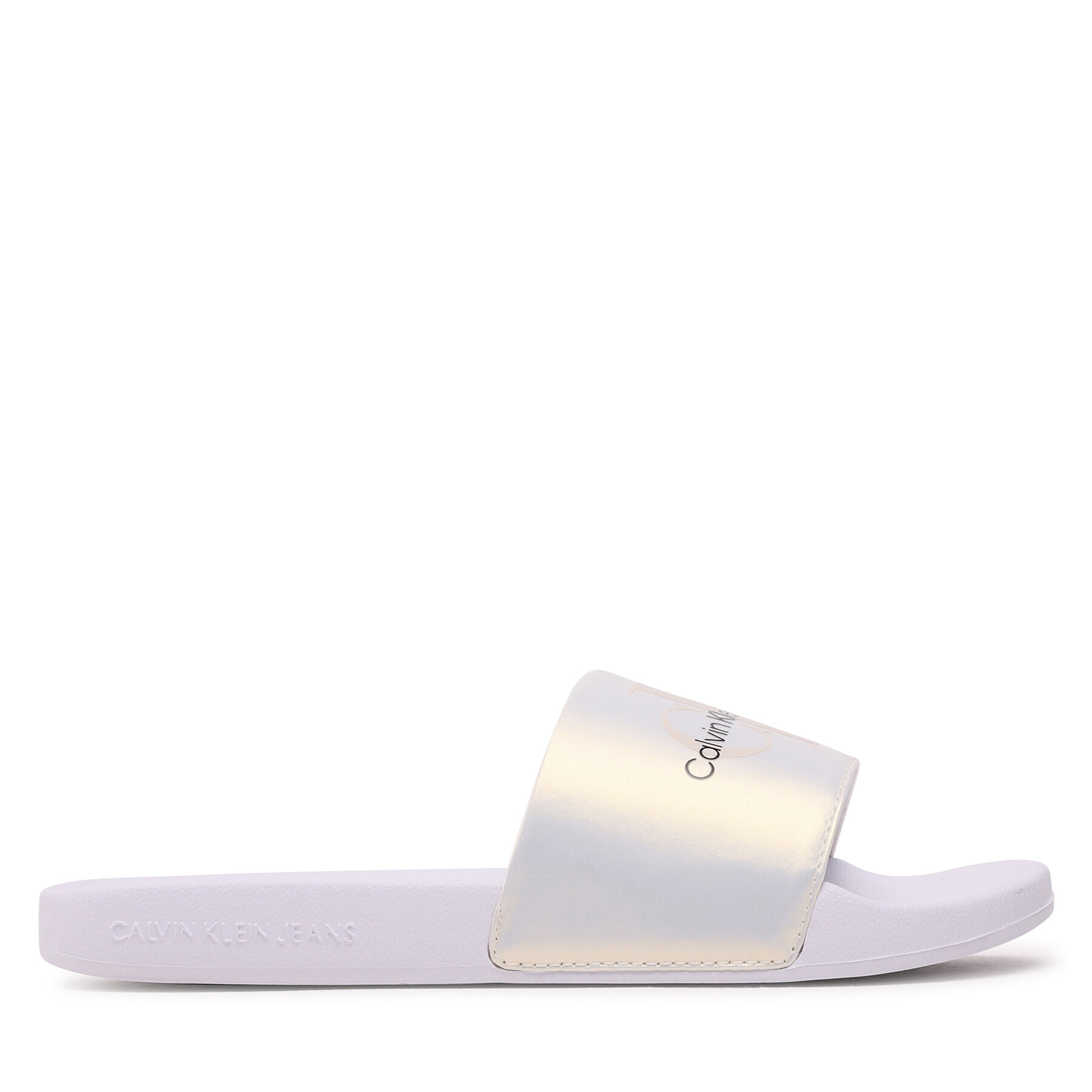 Calvin Klein Jeans Nazouváky Slide Ny Pearl YW0YW01243 Écru - Pepit.cz