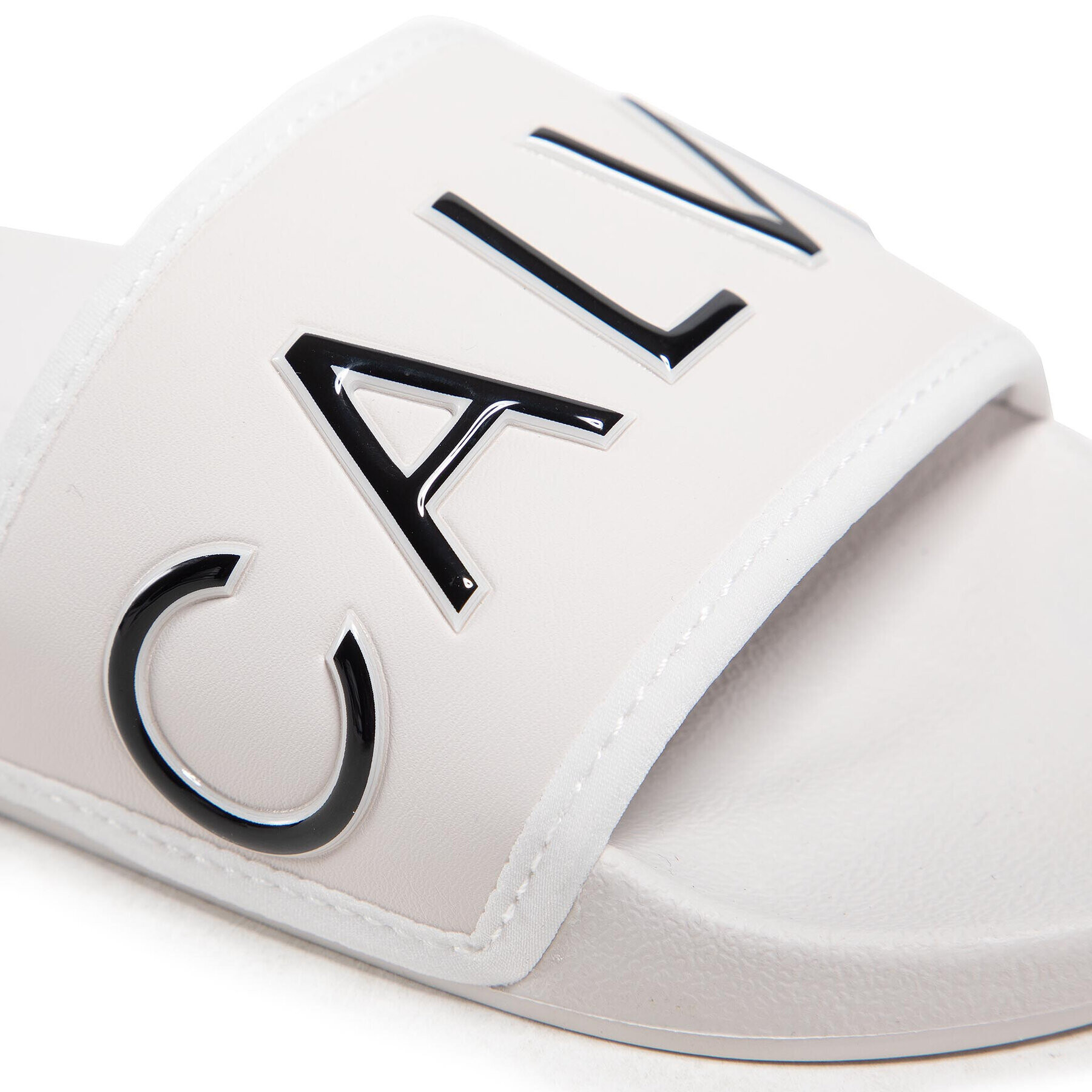 Calvin Klein Jeans Nazouváky Slide Padded Ck Pes-Pu YW0YW00131 Béžová - Pepit.cz