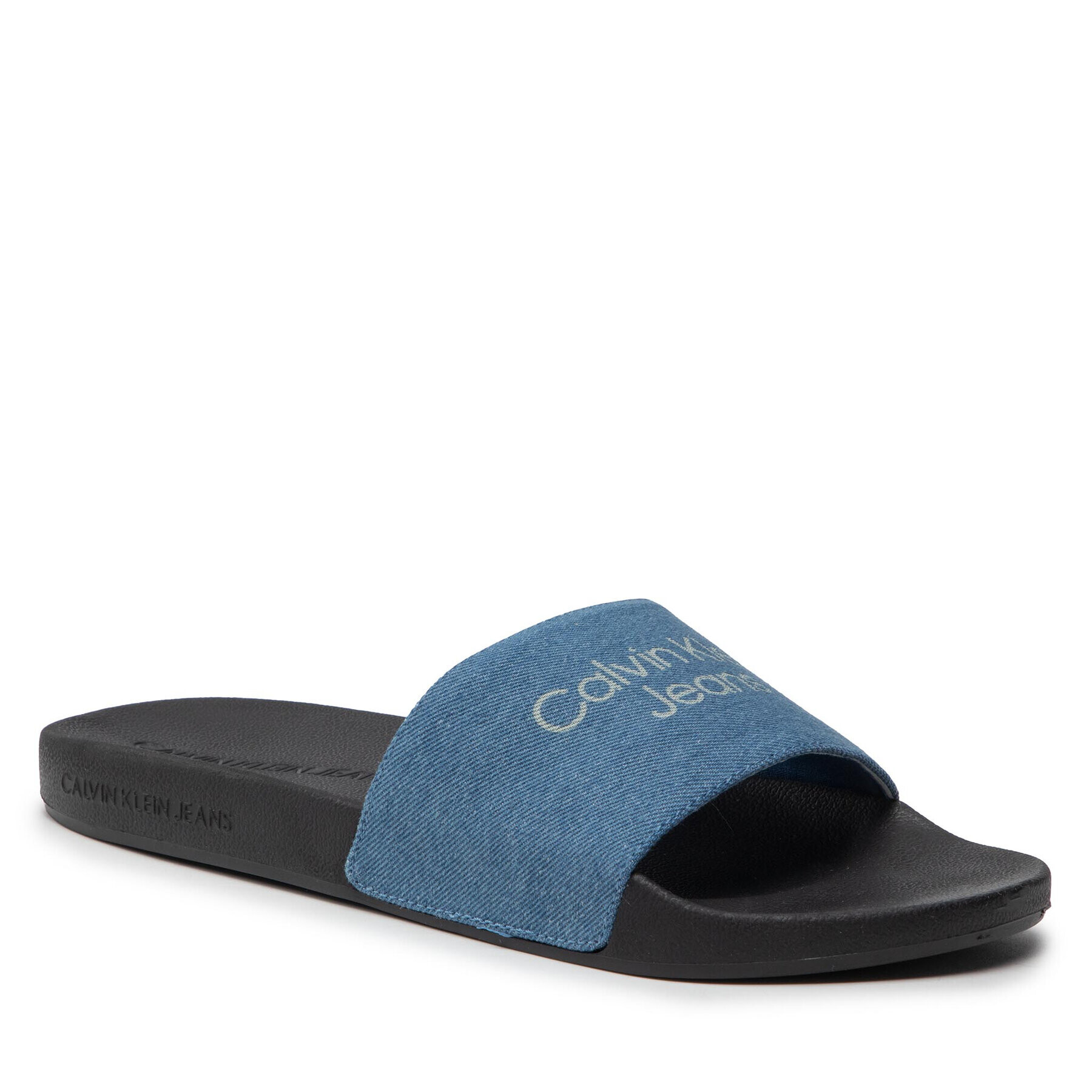 Calvin Klein Jeans Nazouváky Slide Stucked Denim YM0YM00363 Tmavomodrá - Pepit.cz