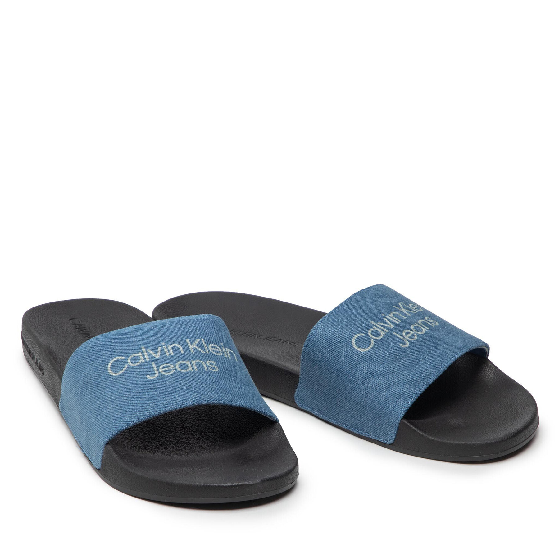 Calvin Klein Jeans Nazouváky Slide Stucked Denim YM0YM00363 Tmavomodrá - Pepit.cz