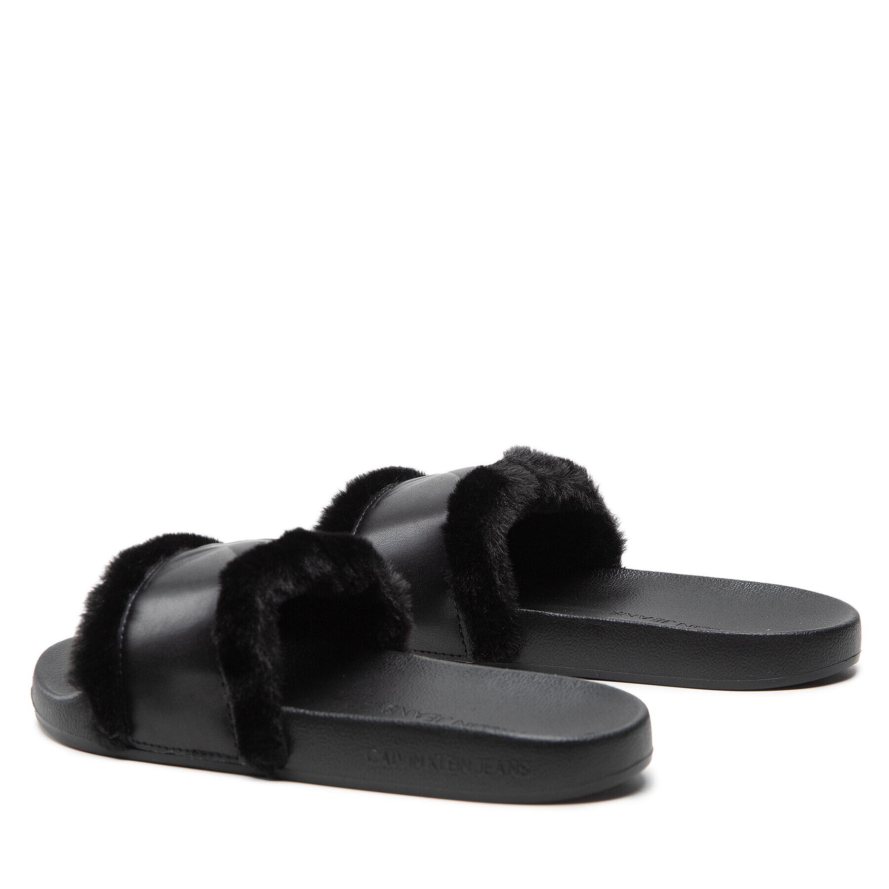 Calvin Klein Jeans Nazouváky Slide W/Fake Fur YW0YW00754 Černá - Pepit.cz