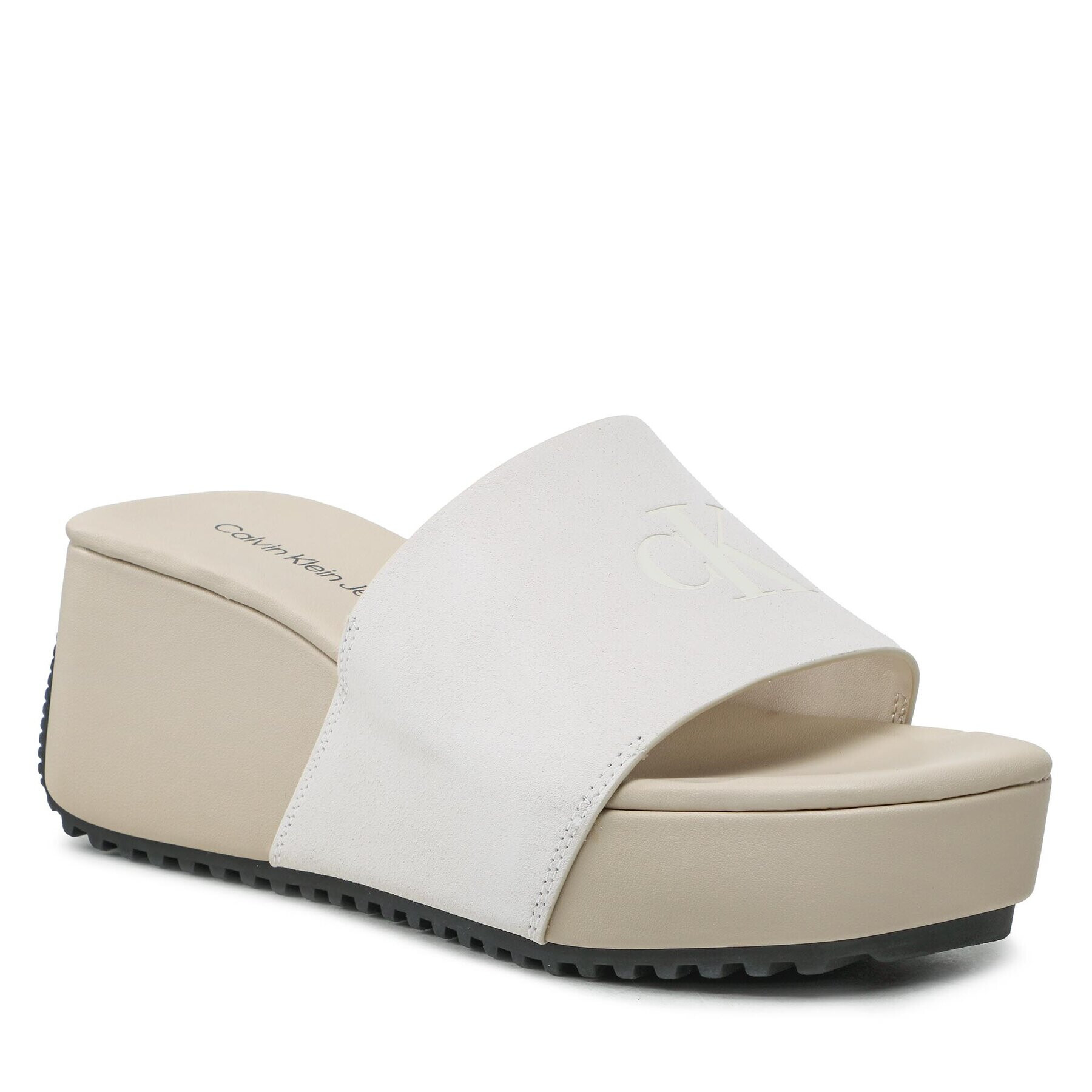 Calvin Klein Jeans Nazouváky Wedge Block Sandal Su Con YW0YW01015 Bílá - Pepit.cz